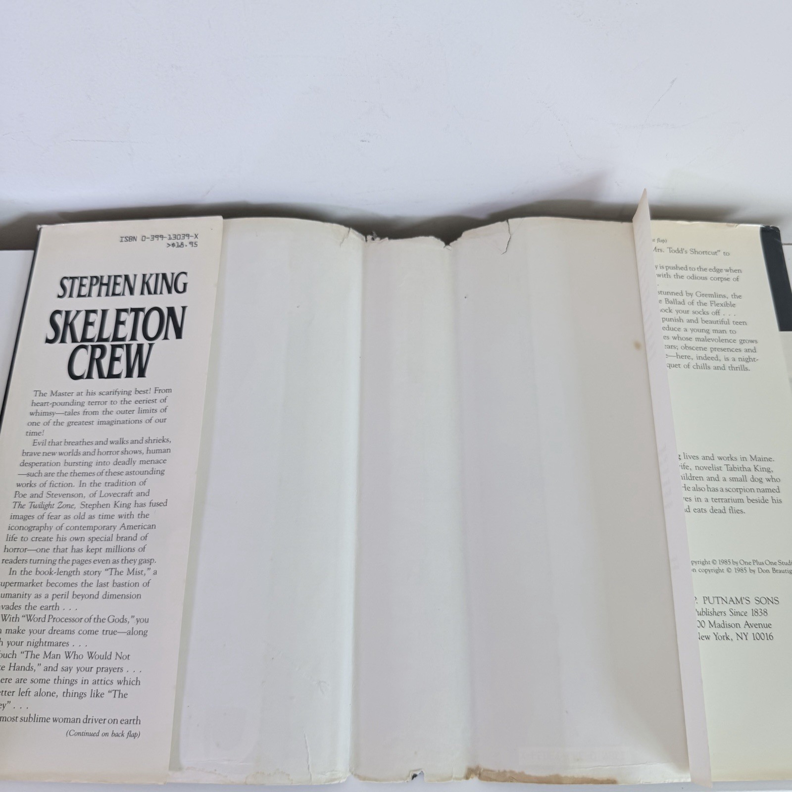 Skeleton Crew by Stephen King 1985 HC 1st Edition 1st Printing with Dust Jacket