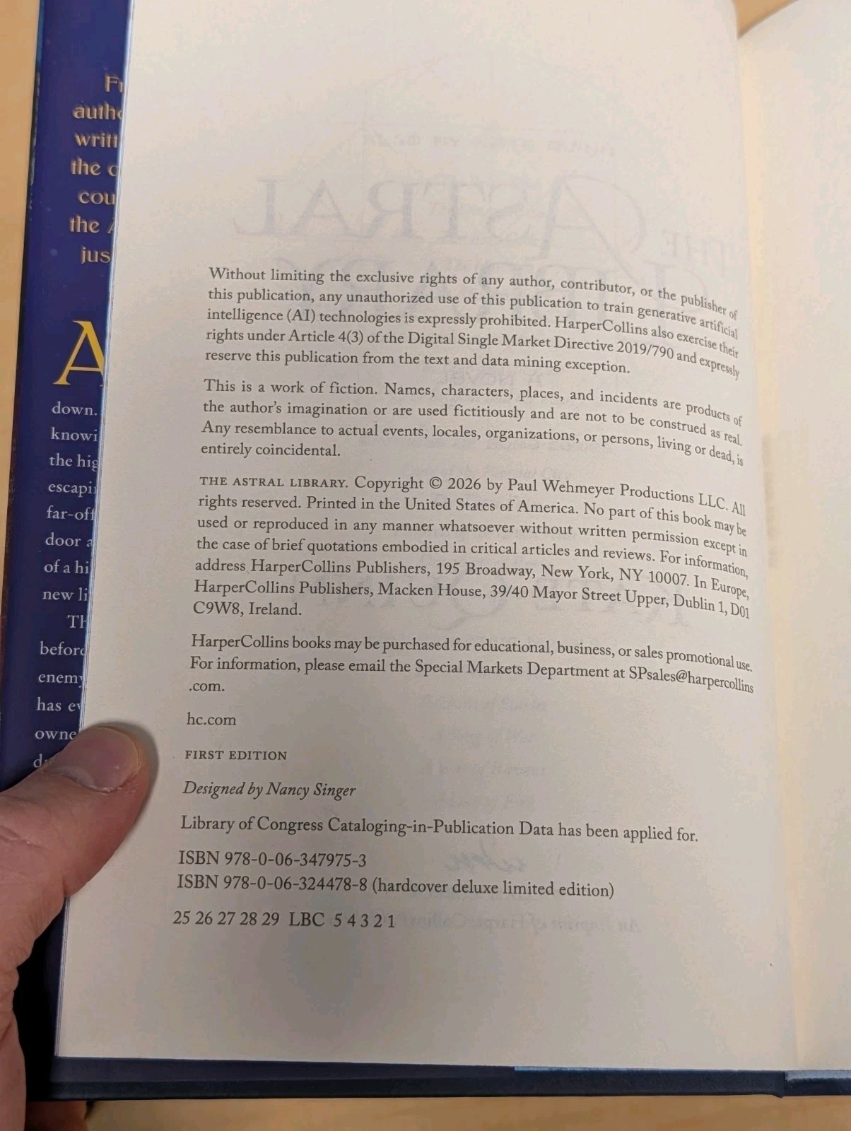 🌌Kate Quinn THE ASTRAL LIBRARY Signed Deluxe Limited Edition Sprayed Edges