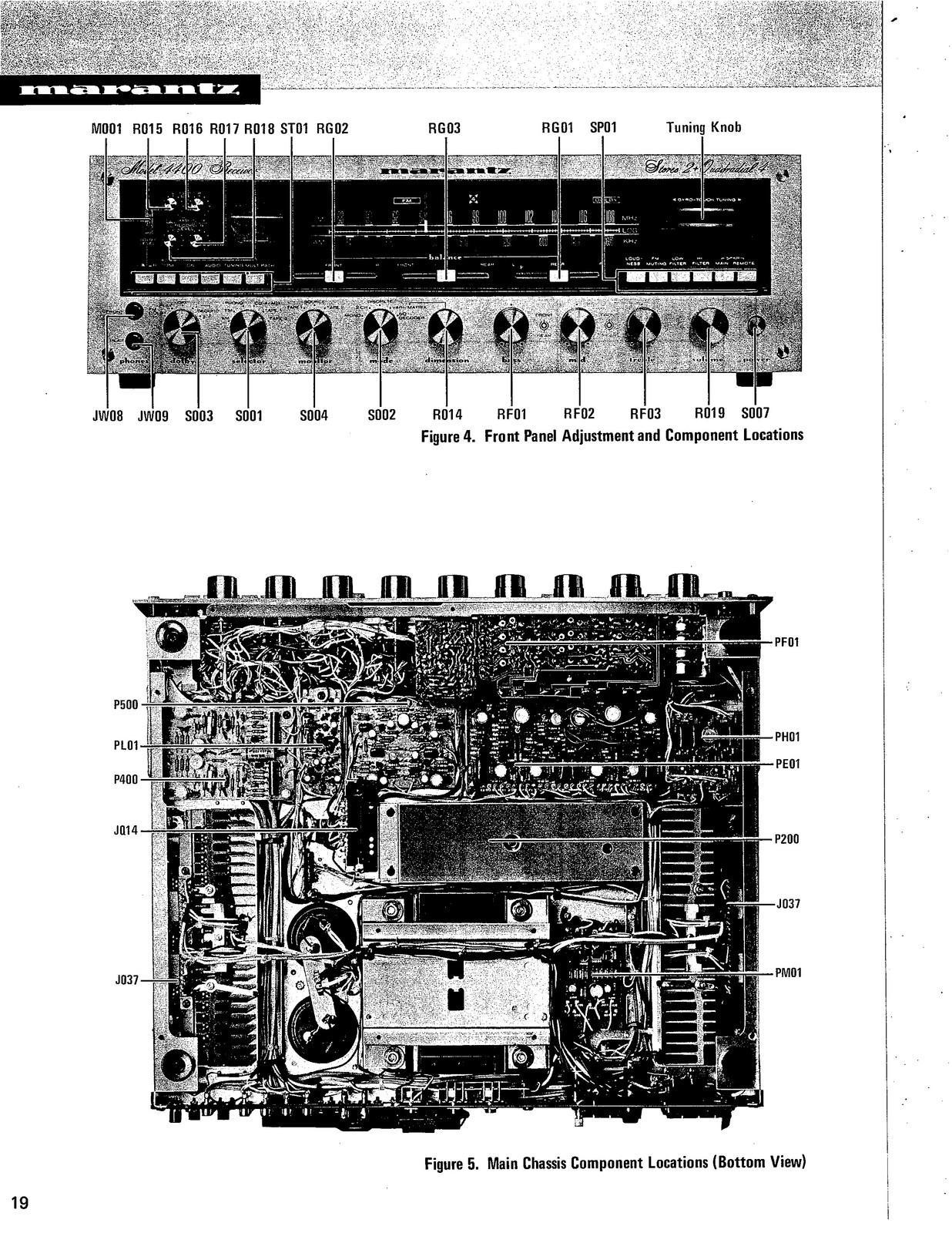 MARANTZ 4400 Stereo Receiver Service Manual – FRONT & BACK – XL FOLDOUT PAGES