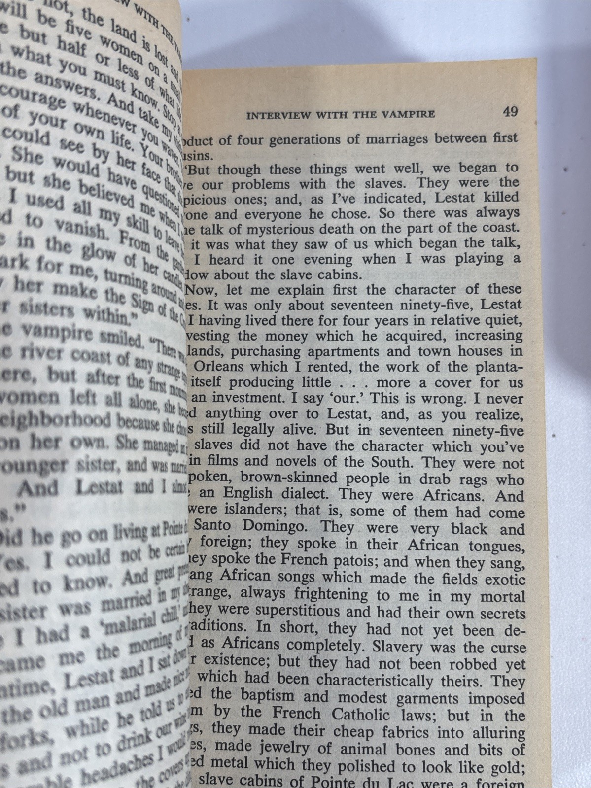 Interview With the Vampire by Anne Rice (Vintage 1977 paperback)