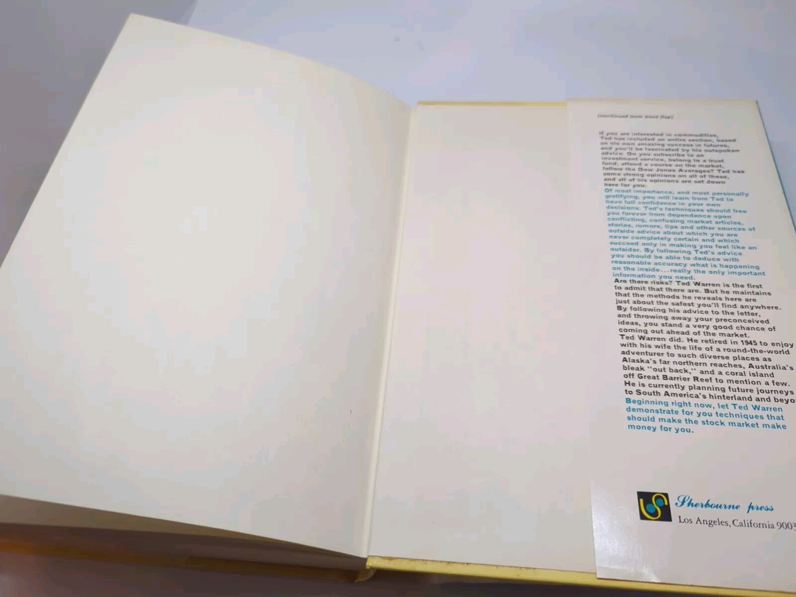 How To Make The Stock Market Make Money For Your Ted Warren HCDJ 1st Ed 1966
