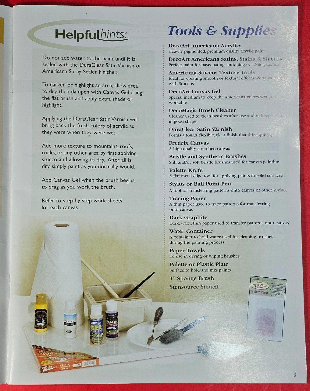More Acrylic Canvas Painting Step By Step Instructions Guide Manual by DecoArt