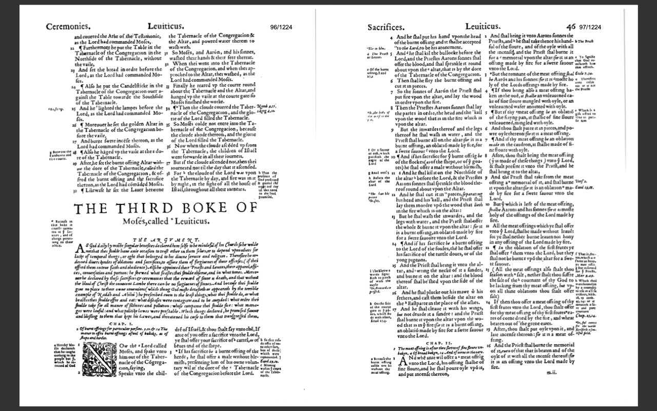 Geneva Bible 1560 Edition with Apocrypha (Scanned Original) PDF E-Book on CD-ROM