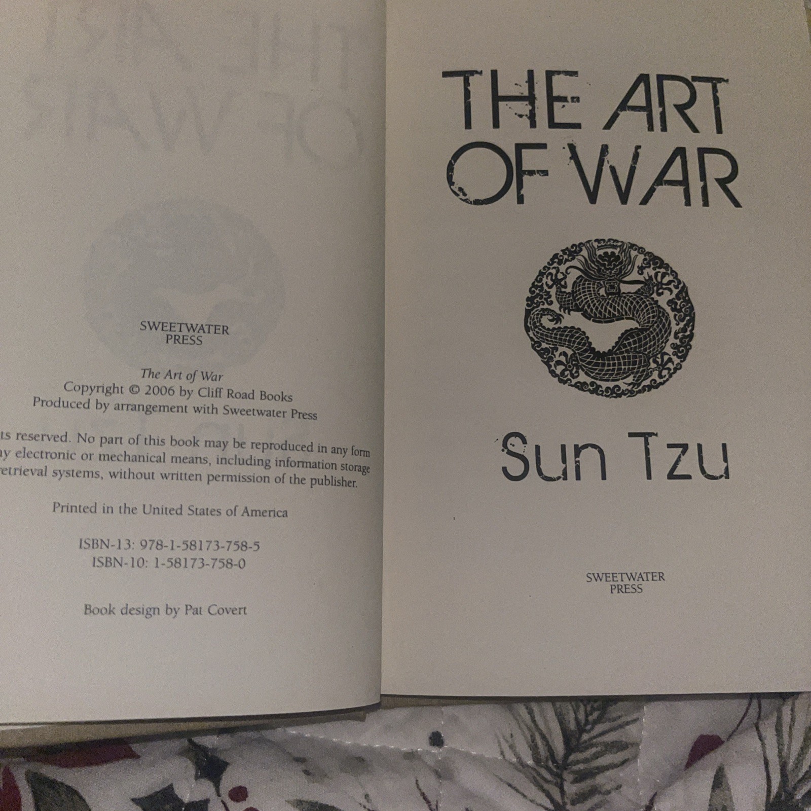 The Art of War Sun Tzu Sweetwater Press 2006 By Cliff Road Books HCDJ