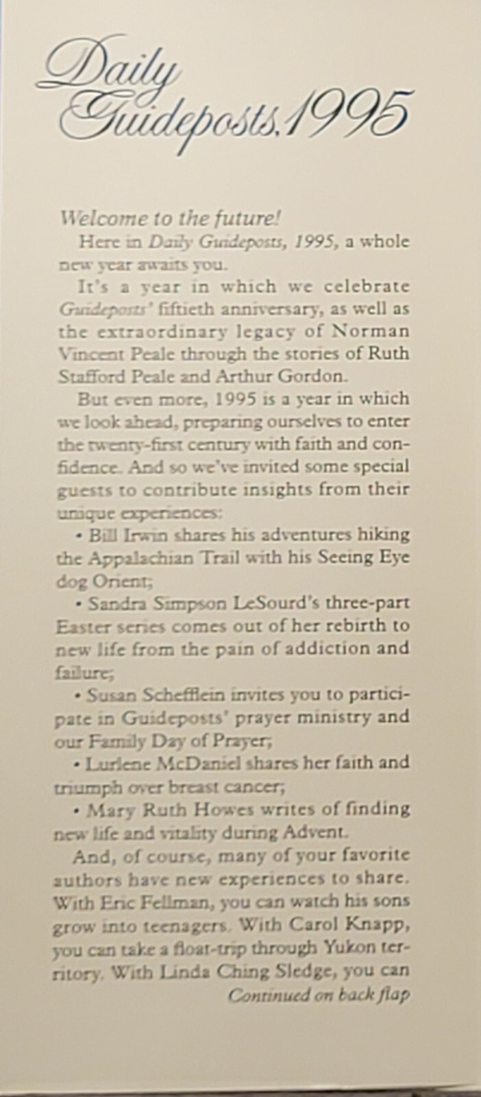 Daily Guideposts 1995 Spirit-Lifting Devotional Every Day of the Year 856
