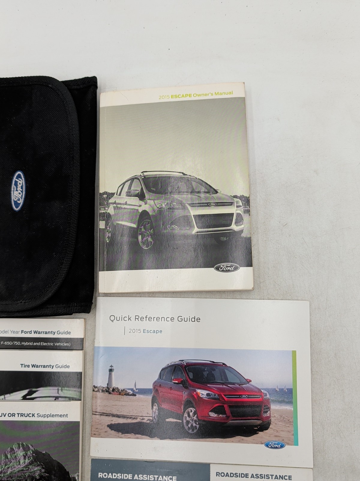 2015 Ford Escape Owner’s Manual Guide Book With Quick Reference Guide And Case