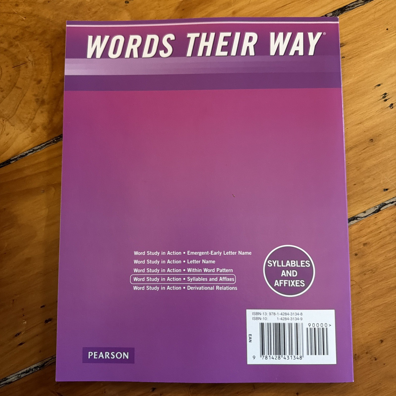 Words Their Way Word Study Syllables Affixes Homeschool Workbook Spelling New