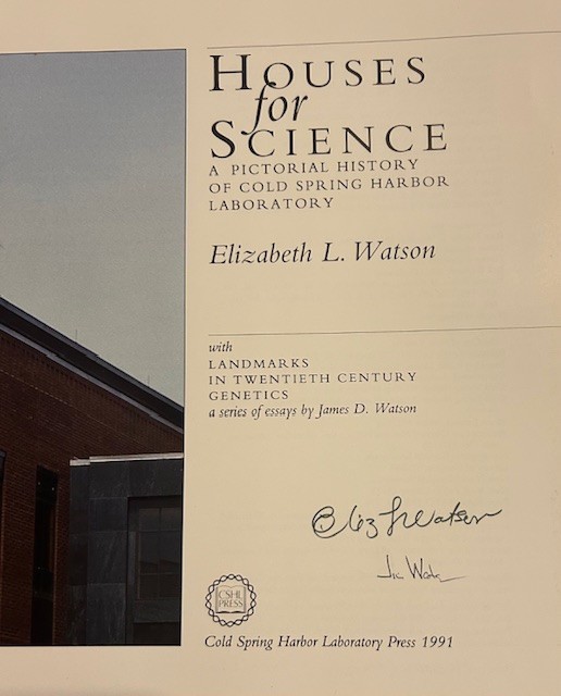 Elizabeth Watson /James D Watson Signed Houses for Science Landmarks in Genetics