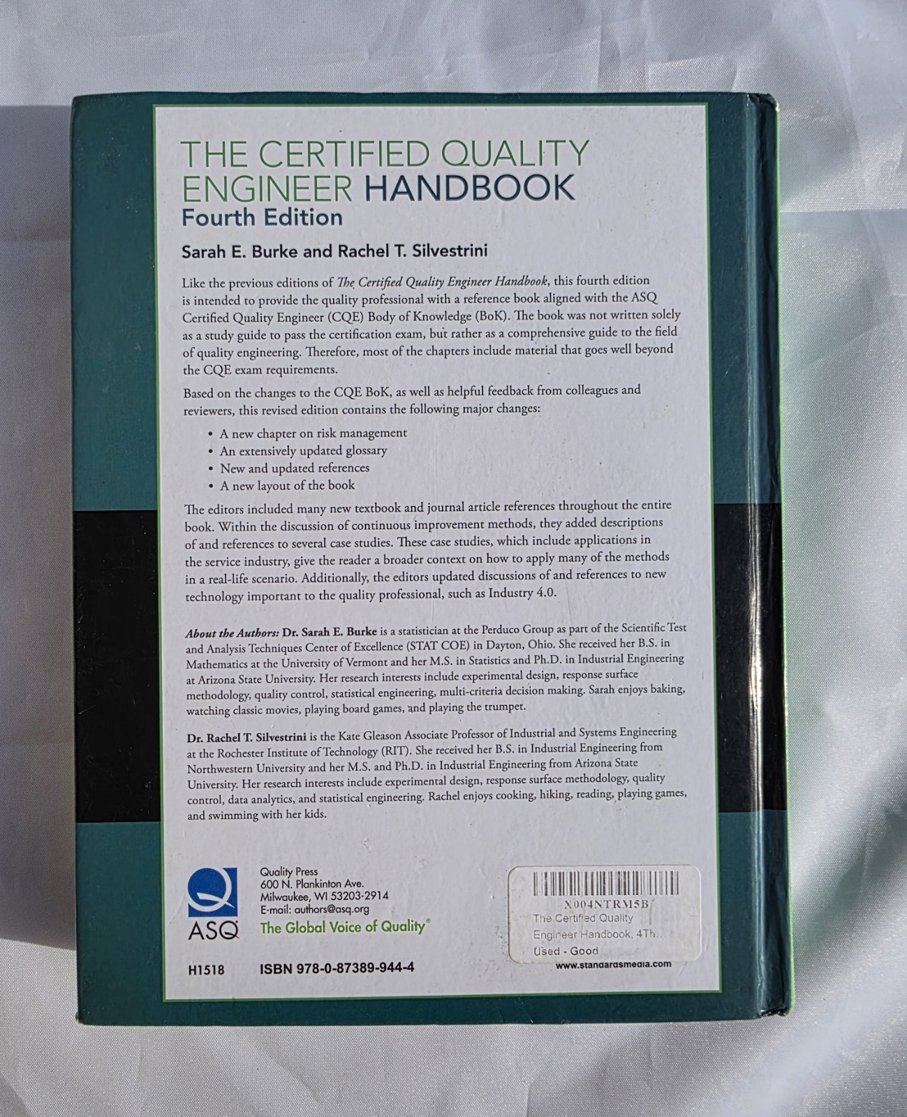 The Certified Quality Engineer Handbook by Rachel Silvestrini and Sarah Burke