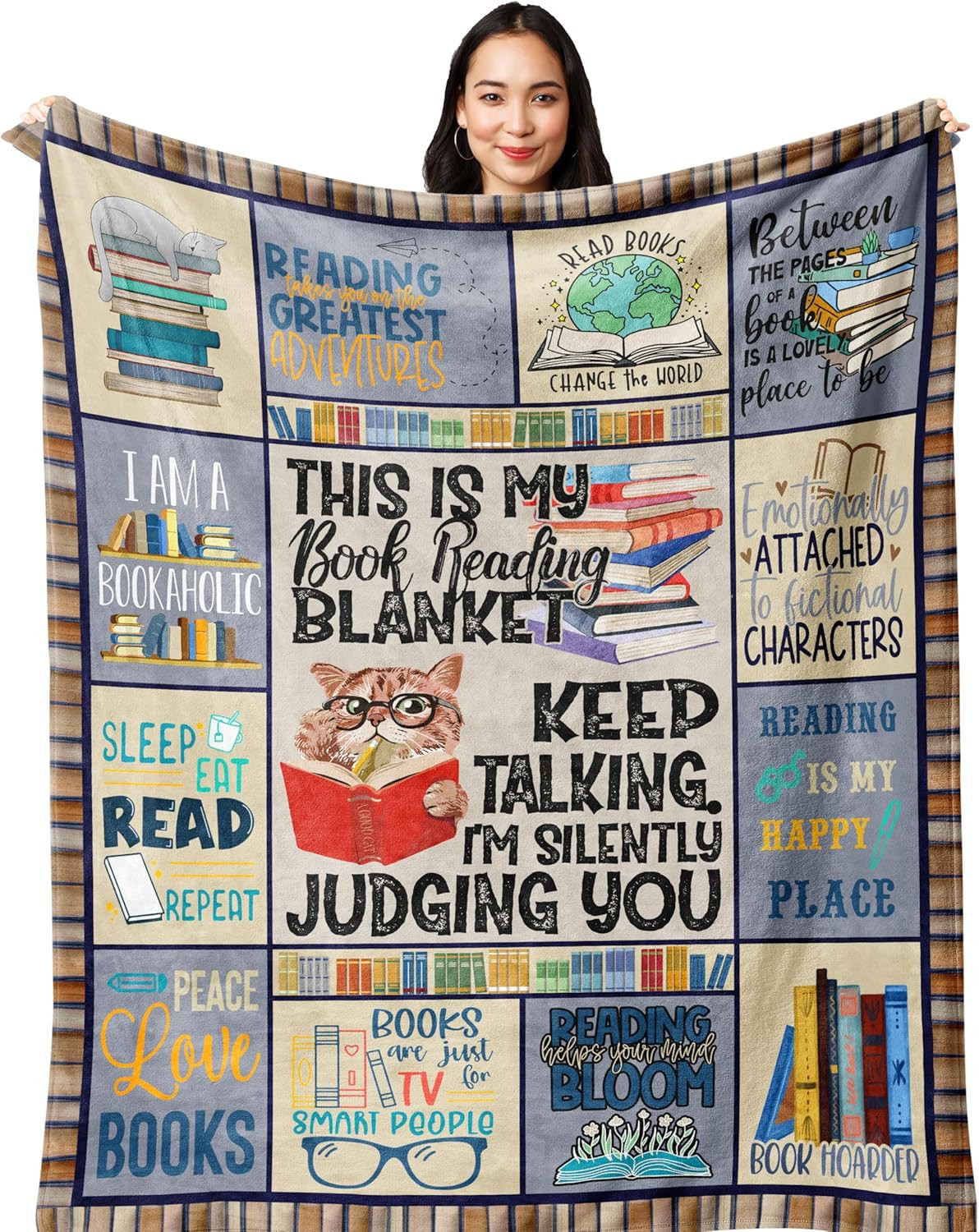 POQUSH Book Lovers Gifts for Women for Readers, Librarian Book Club Bookworm Rea
