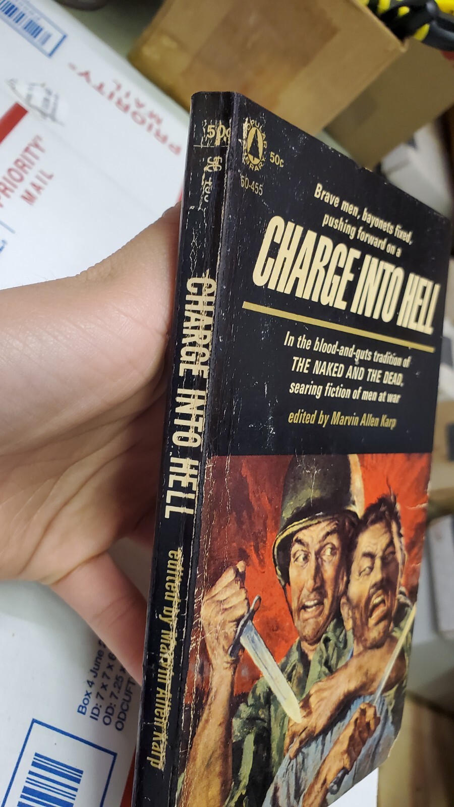 Charge Into Hell By Marvin Allen Karp Popular Library 50-455 1966 Paperback