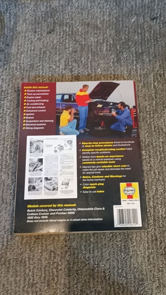 General Motors A-cars automotive repair manual Haynes 1996 Paperback [VG]