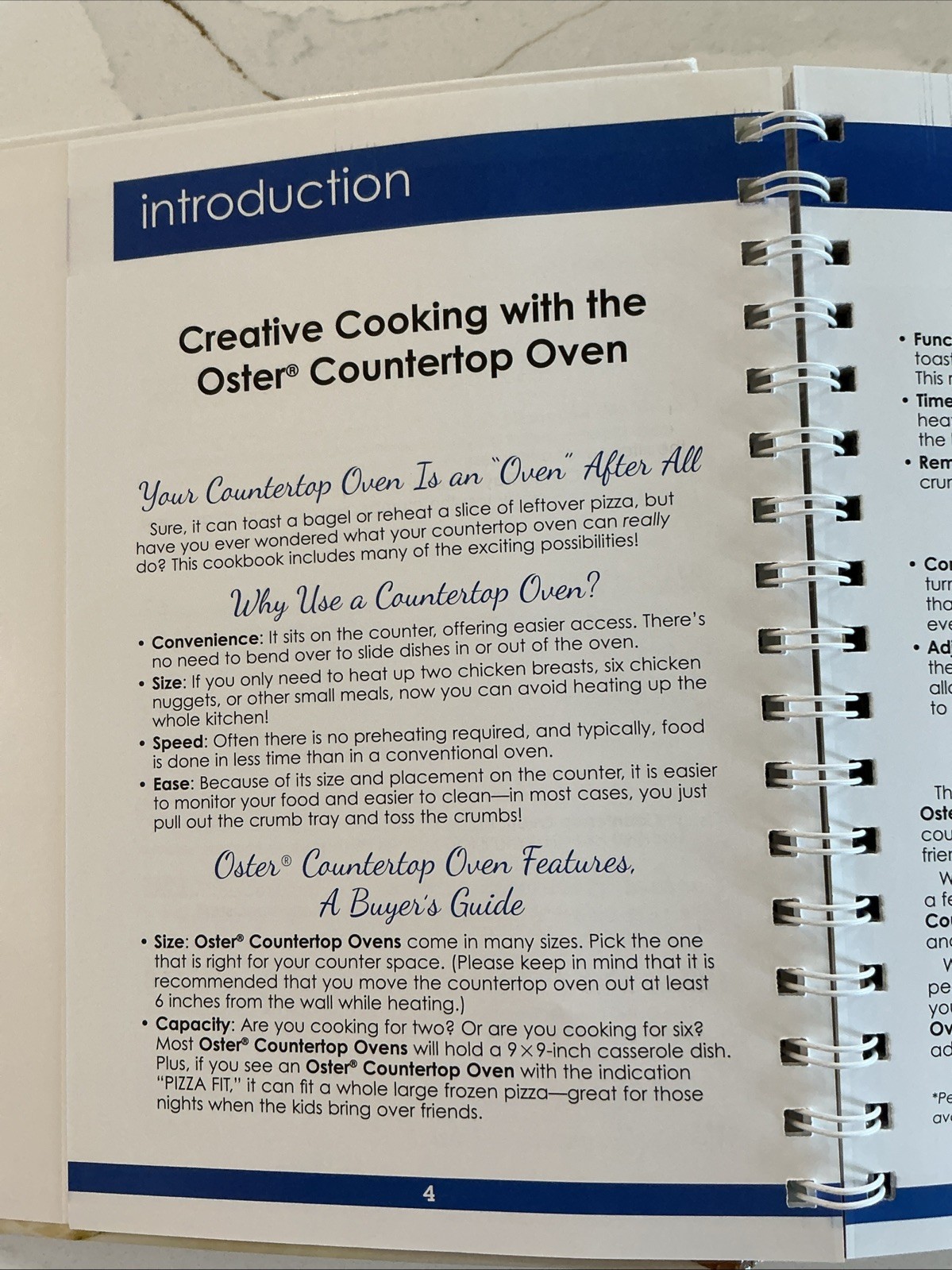 OSTER CREATIVE COUNTERTOP OVEN COOKING COOKBOOK 2017, HC Ring/Wire Bound J8