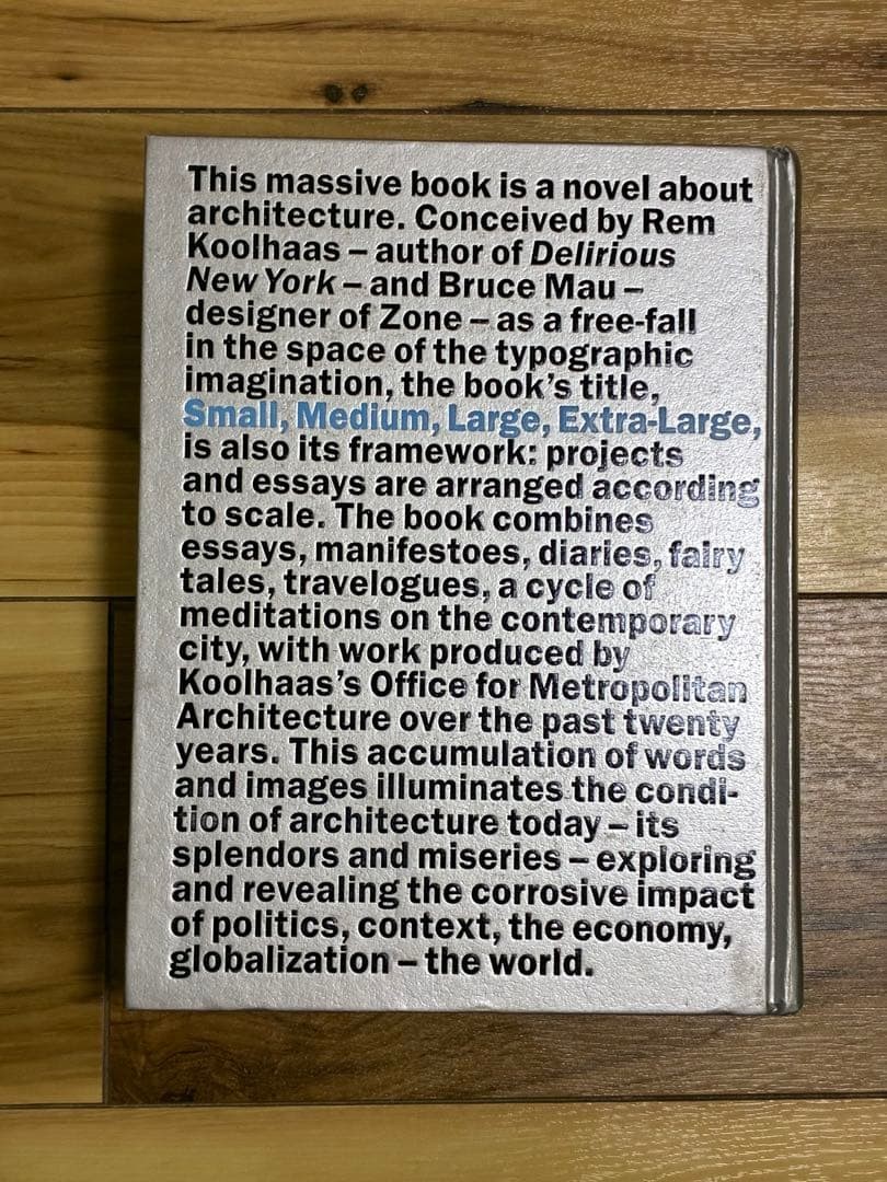Rem Koolhaas S M L XL Architecture Book OMA Bruce Mau