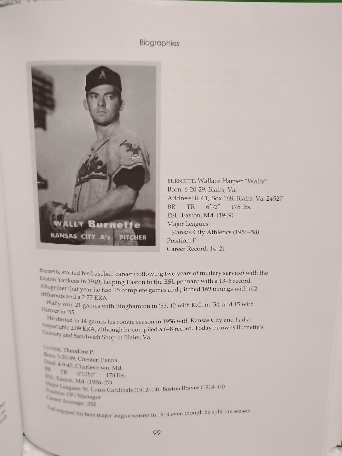 The Eastern Shore Baseball League by William W. Mowbray HC 1989 1st Edition