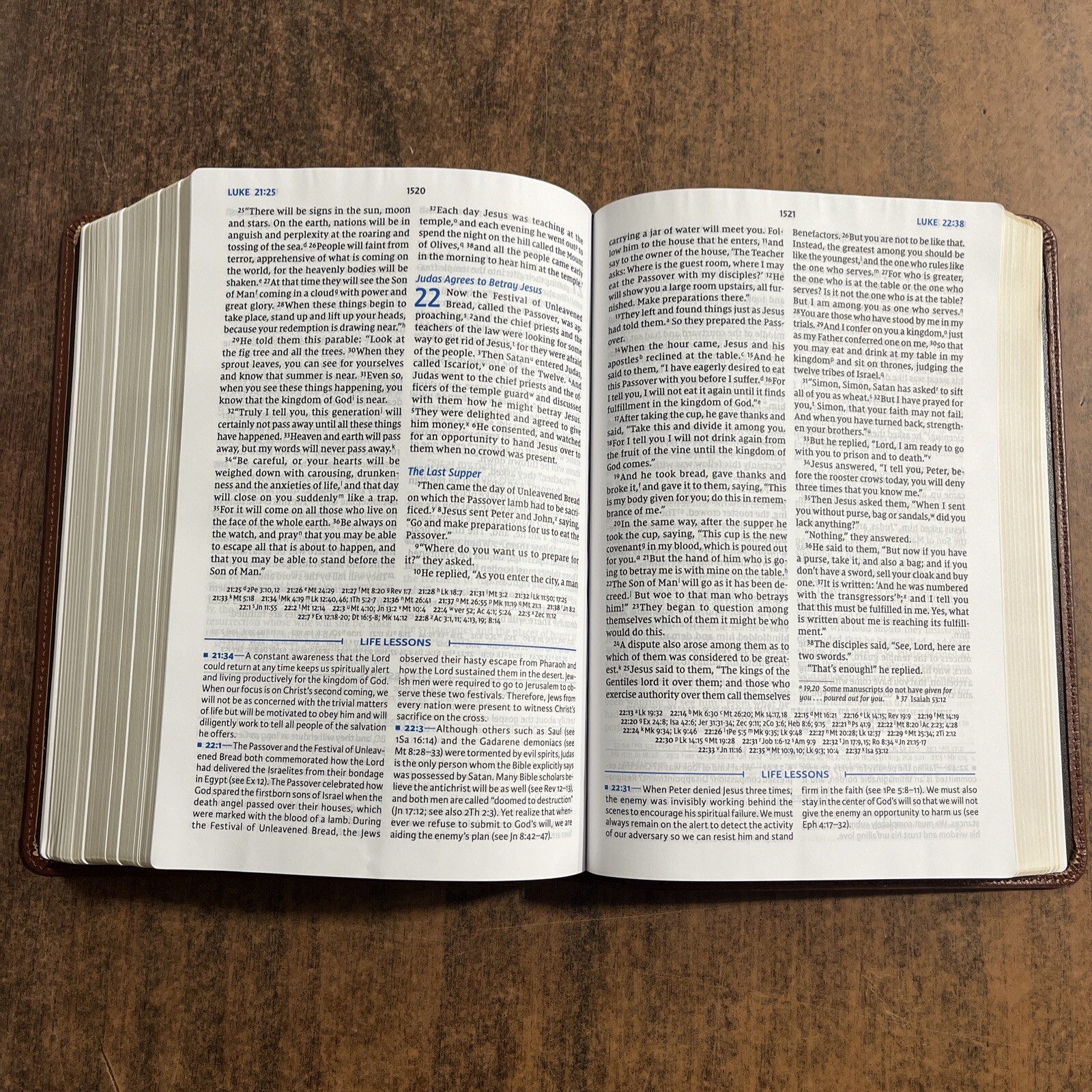 NIV Charles Stanley Life Principles Study Bible – Brown Genuine Leather – $160