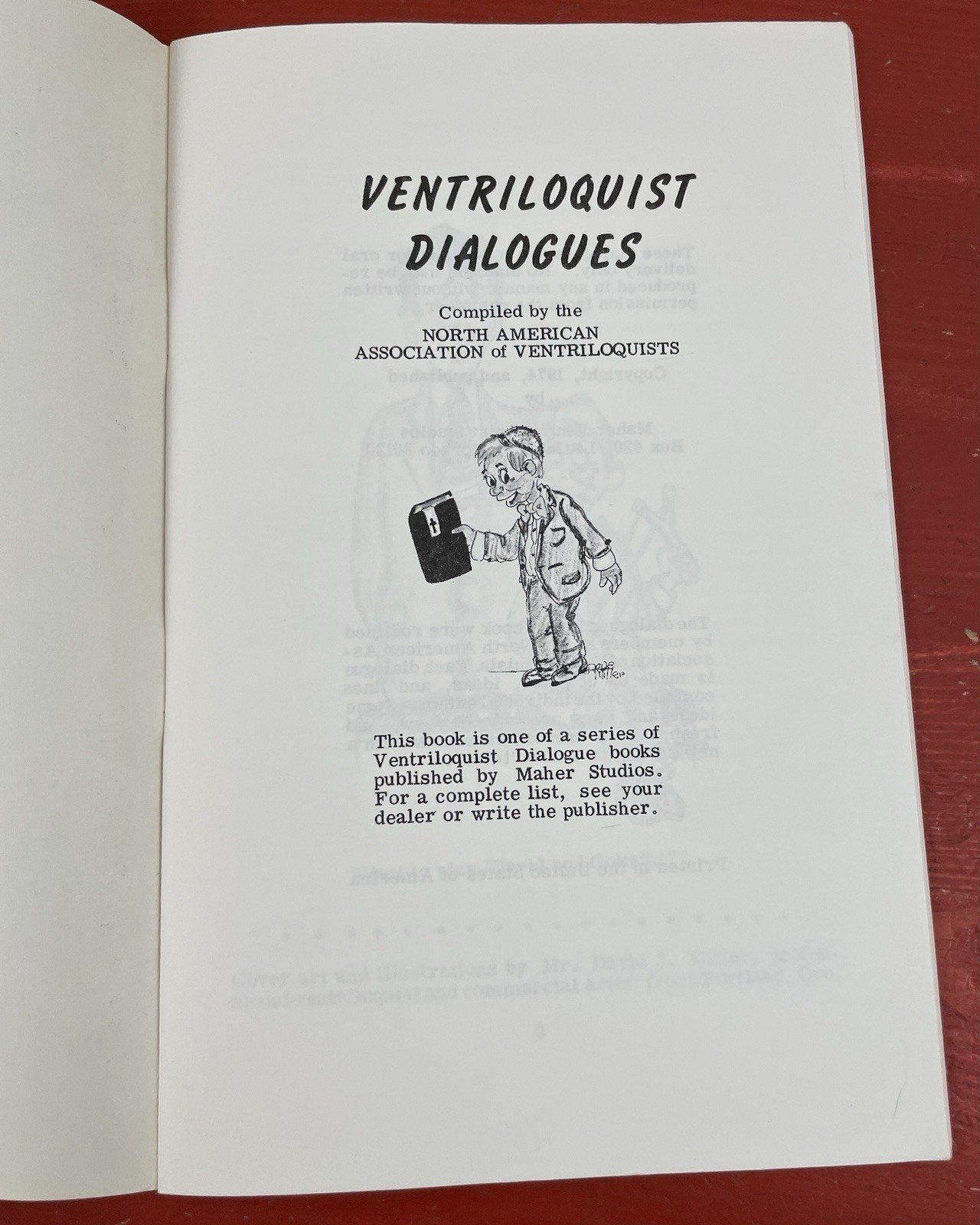 N.A.A.V. Dialogues for Ventriloquists Gospel Subjects Maher Studios VTG PB 1974