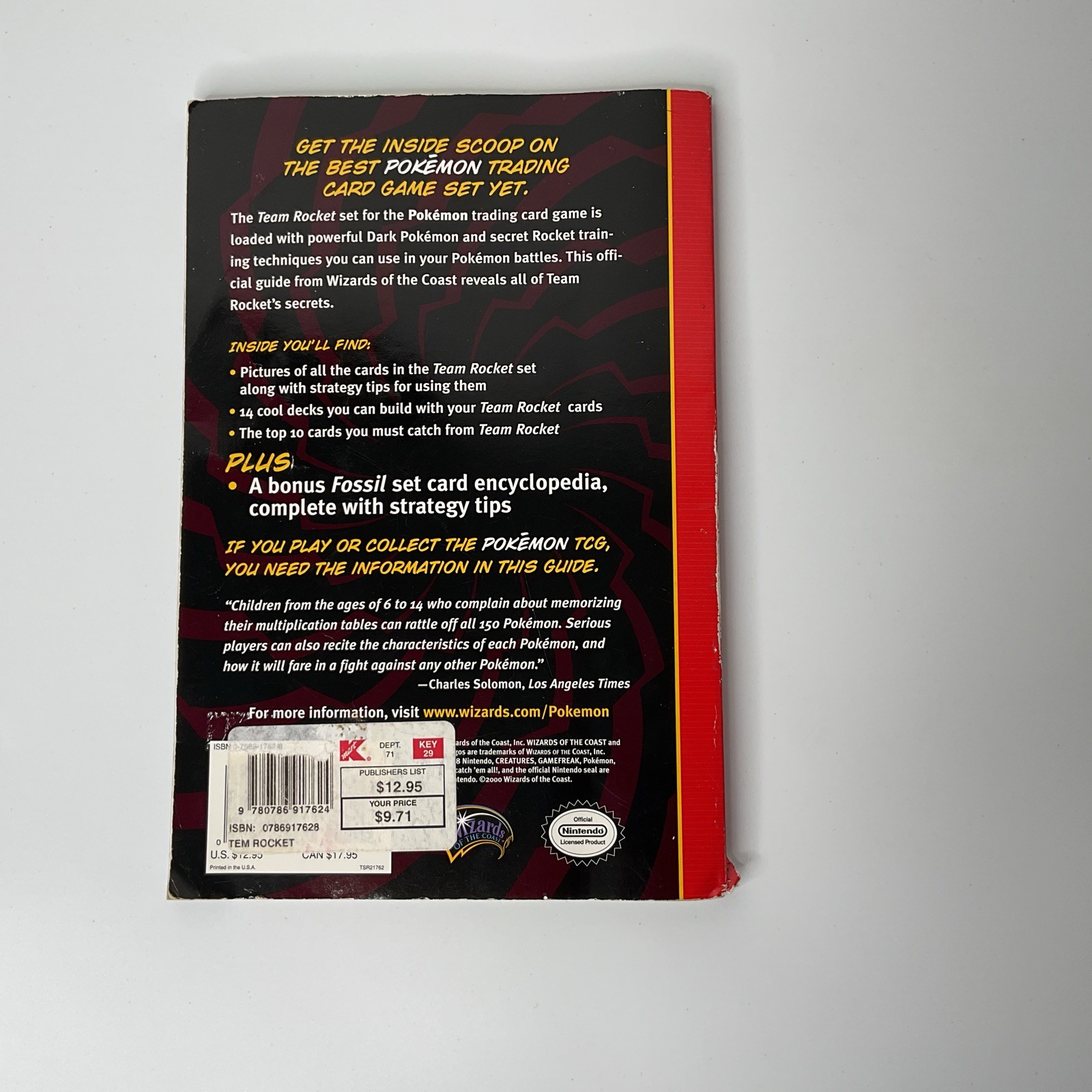 Pokemon Team Rocket Strategy Guide by Wizards of the Coast Team 2002