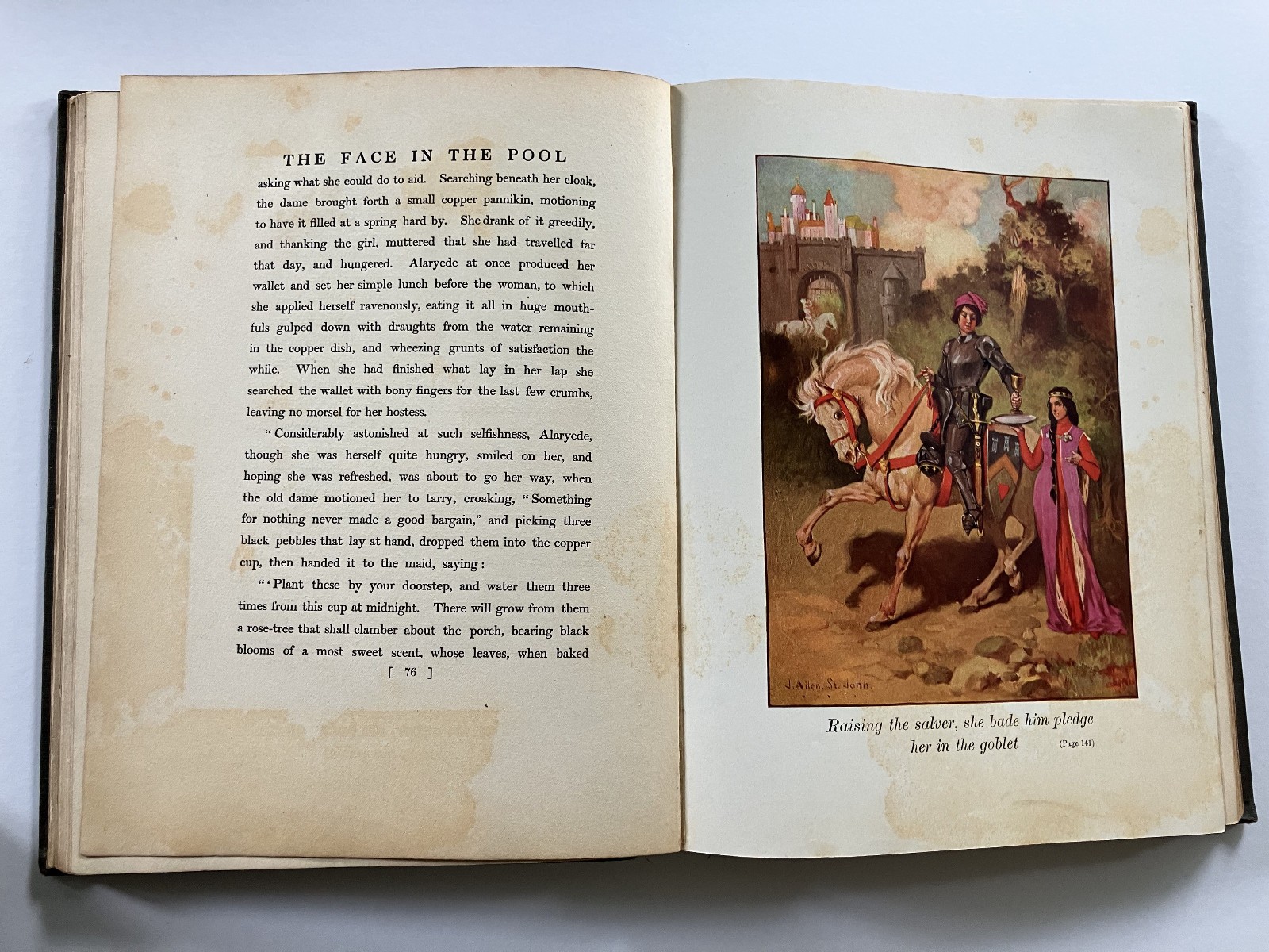 The Face In The Pool: A Faerie Tale, J. Allen St. John, 1st Ed, 1905, Signed