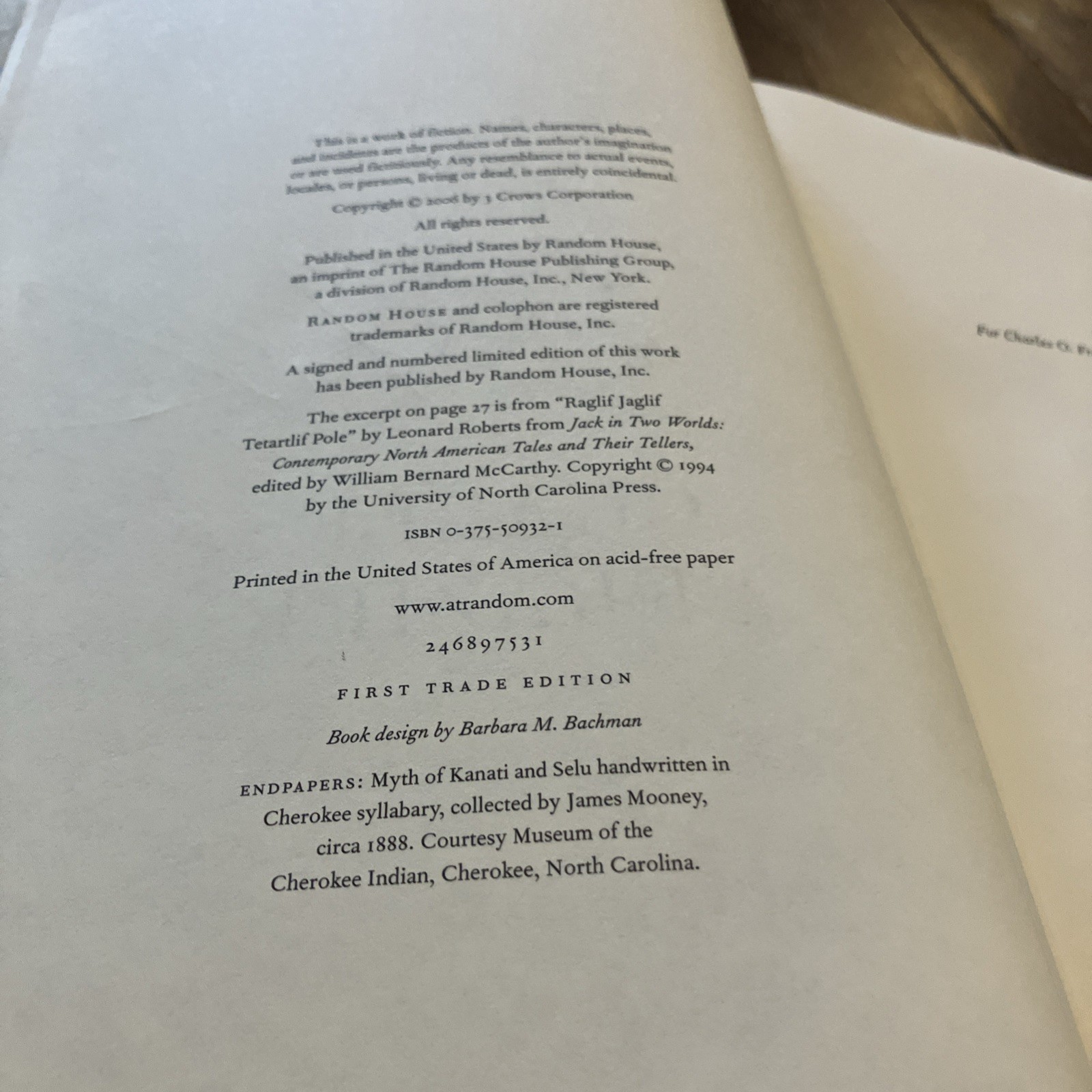 Charles Frazier: Thirteen Moons (2006, Hardcover). SIGNED