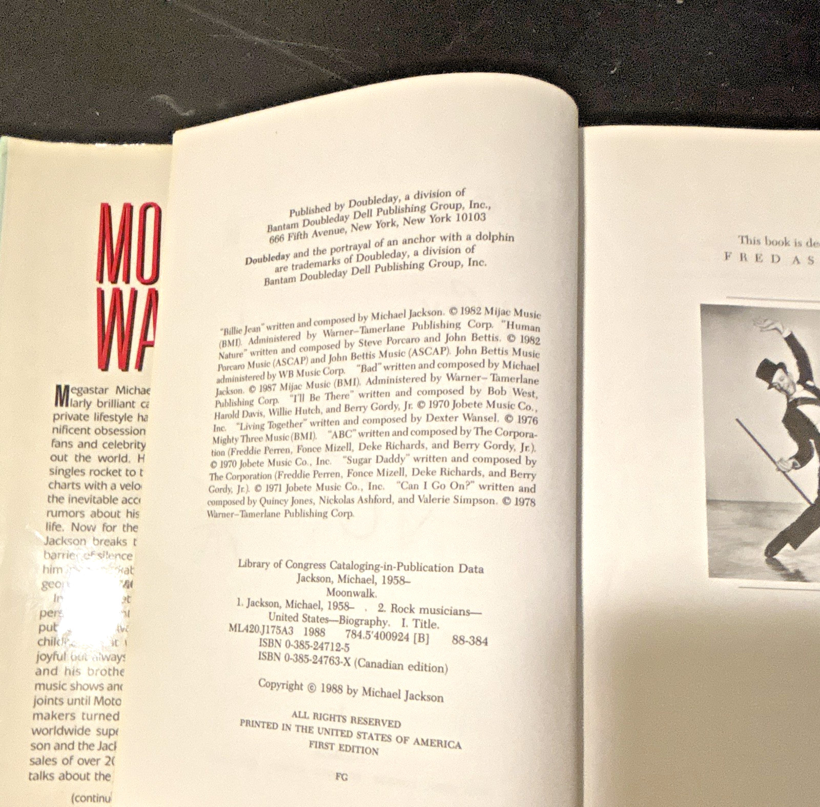 Michael Jackson Moonwalk Signed First Edition Hardcover 1988 Doubleday