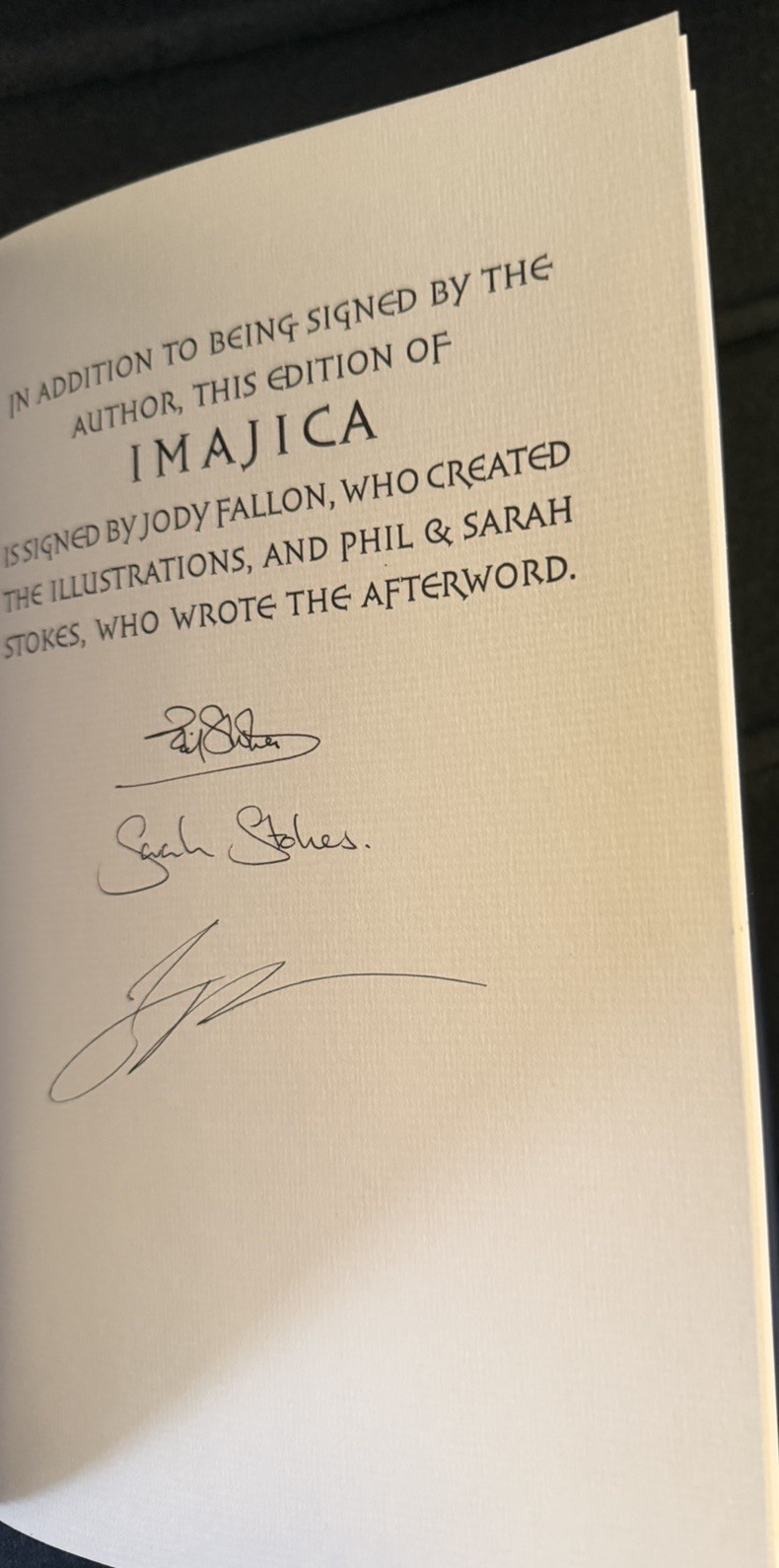 IMAJICA Signed by CLIVE BARKER SUNTUP NUMBERED Plus imaginer rare Prints