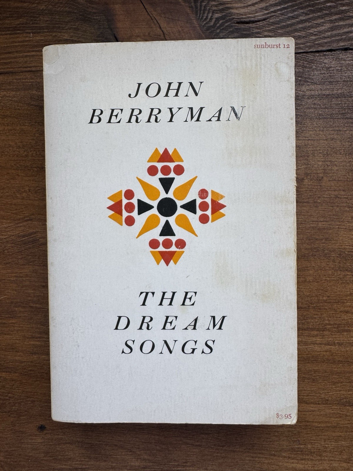 John Berryman The Dream Songs Paperback Farrar, Straus and Giroux Sunburst Books