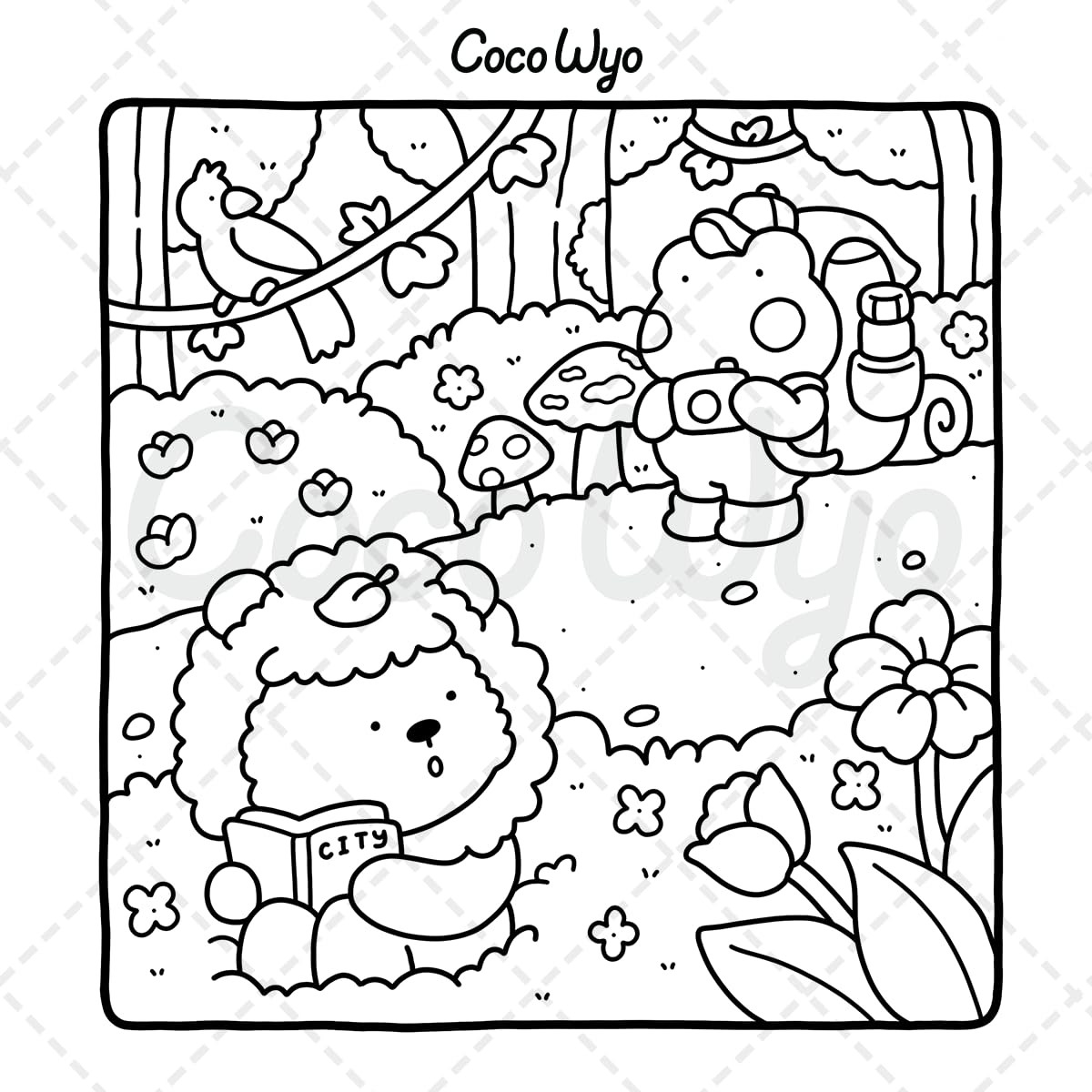 Little Cuddles by Coco Wyo: Coloring Book for Adults and Teens | Paperback