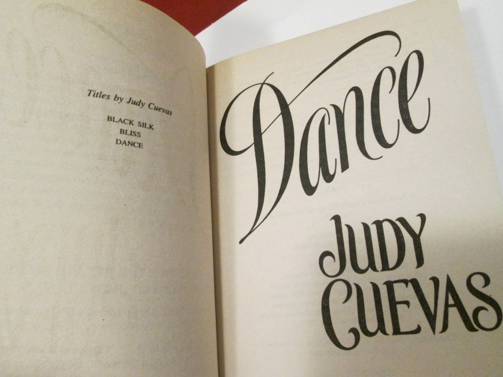 Judy Cuevas – Dance – 1996 -paperback- Rare -Out of Print -in like new condition