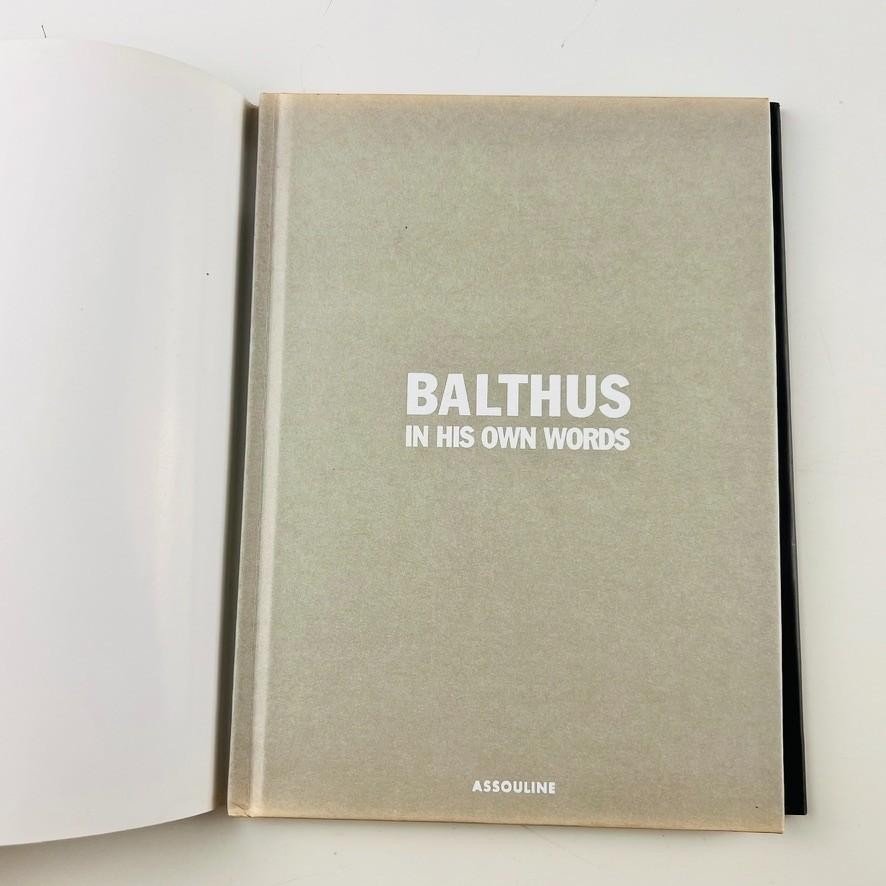 Balthus In His Own Words 2001 Assouline Hardcover Book Modern Art Painting Bio