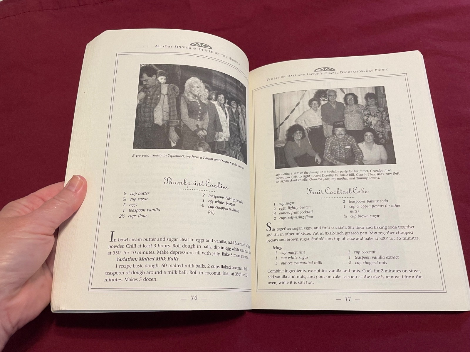 SIGNED All-Day Singing & Dinner on the Ground COOKBOOK Willadeene & Dolly Parton