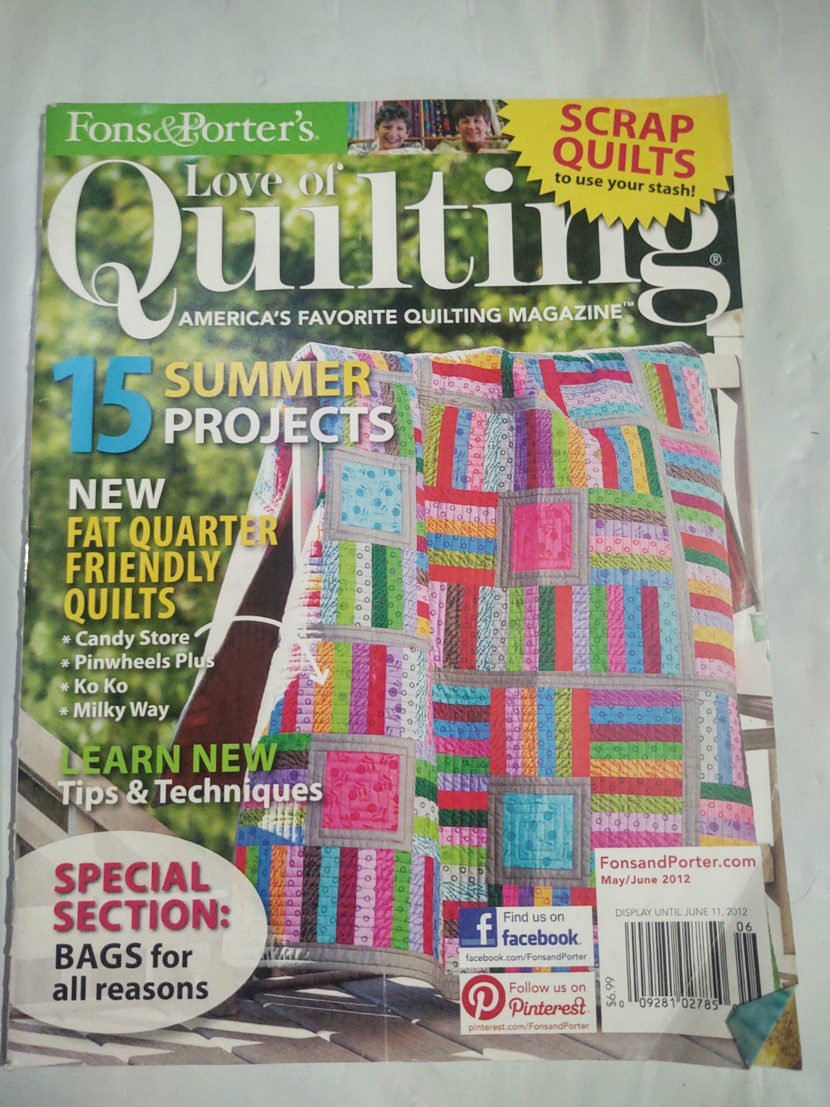 Best of Fons & Porter -Tabletop Quilts Paperback with ten magazines included lot