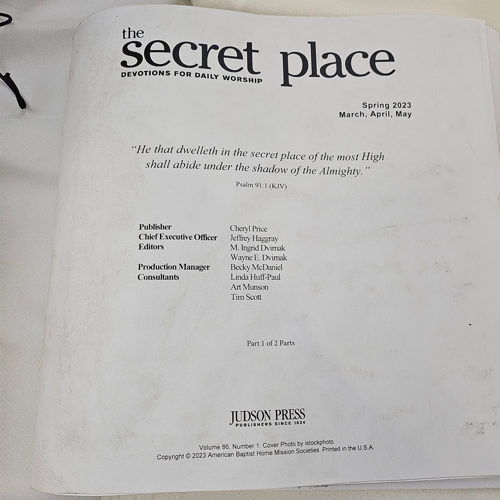 The Secret Place Braille Devotions Judson Press Spring Summer 2023 Lot of 4