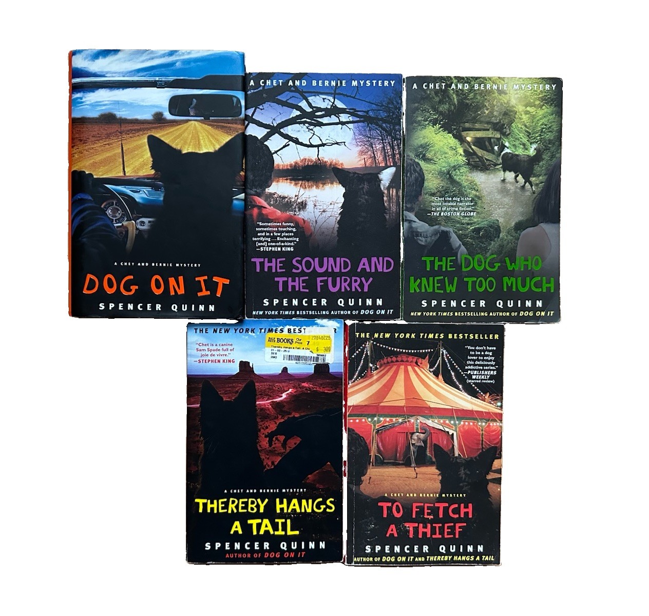 Spencer Quinn lot 5 books: Chet and Bernie Mysteries #1-4, #6