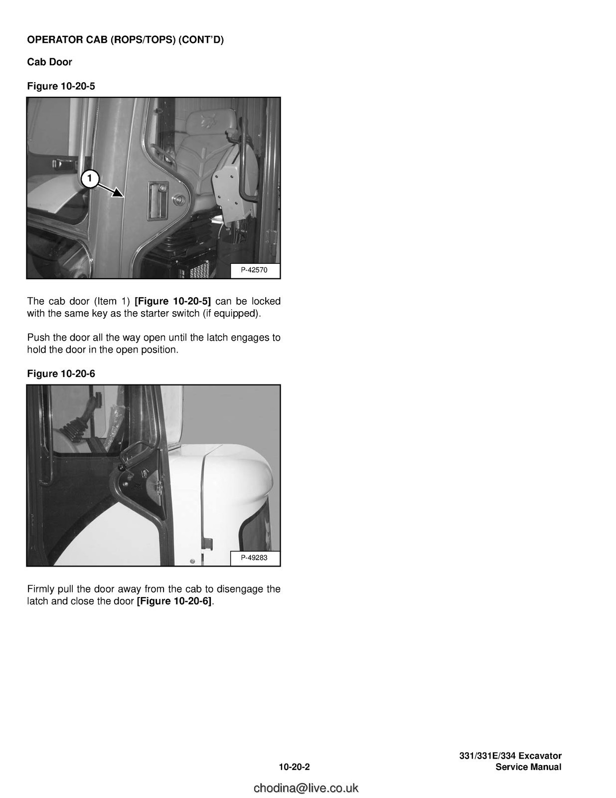 BOBCAT 331 331E 334 G Series Compact Excavator Service Manual , FOLDOUTS
