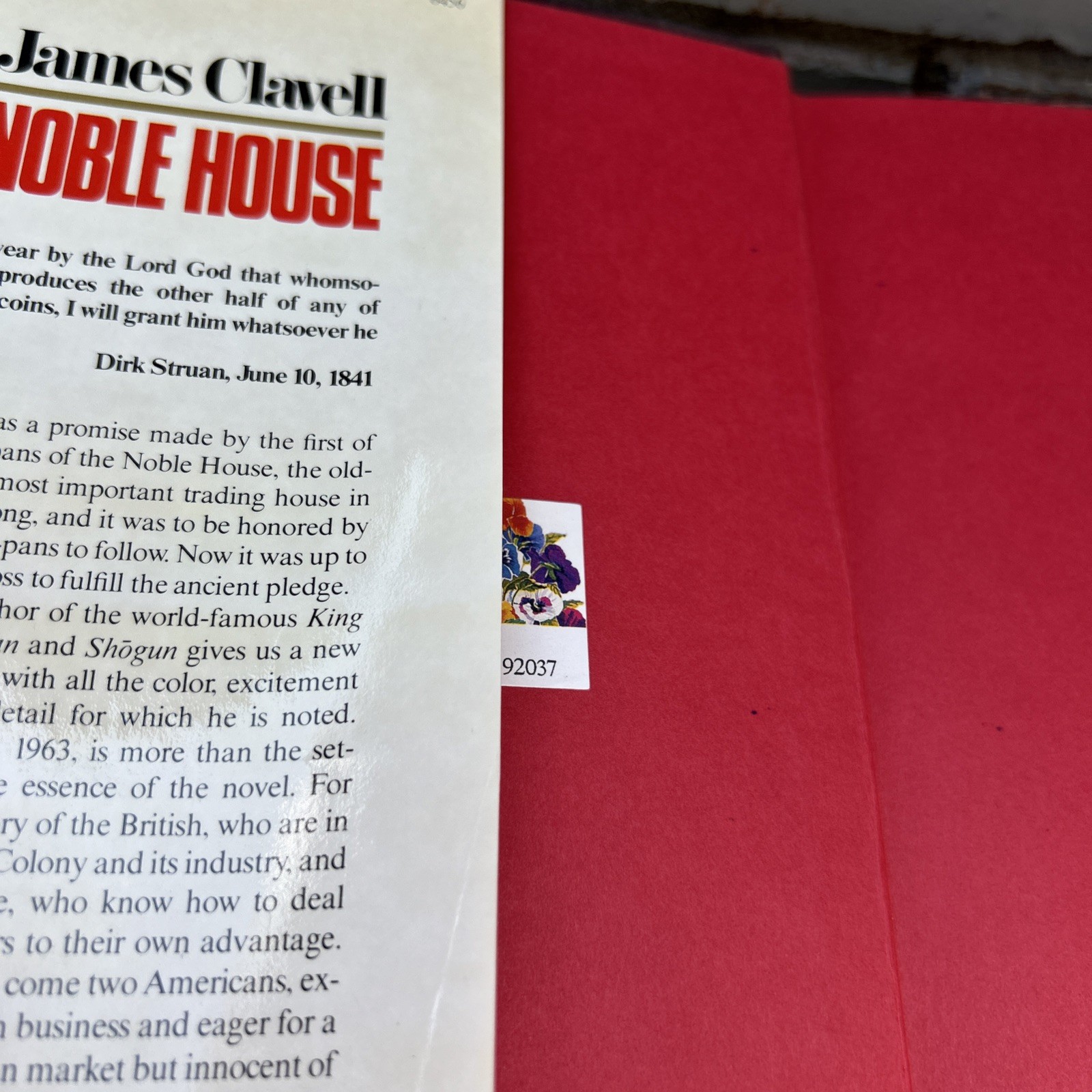 Noble House James Clavell 1981 First Printing Delacorte Press