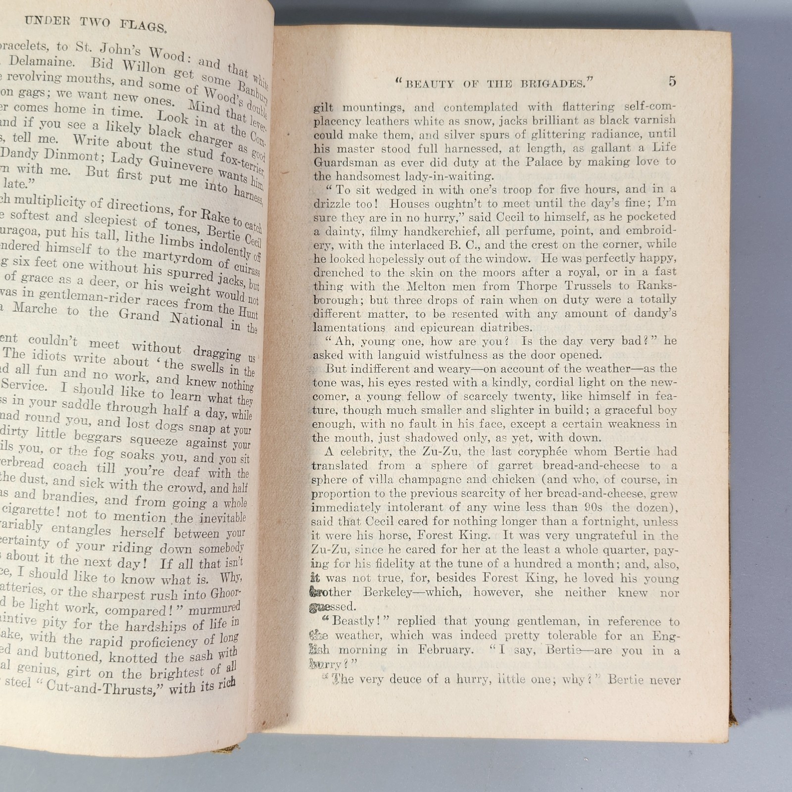 Under Two Flags Novel by Ouida HC Early 1900s Antique Book Hurst Company Version