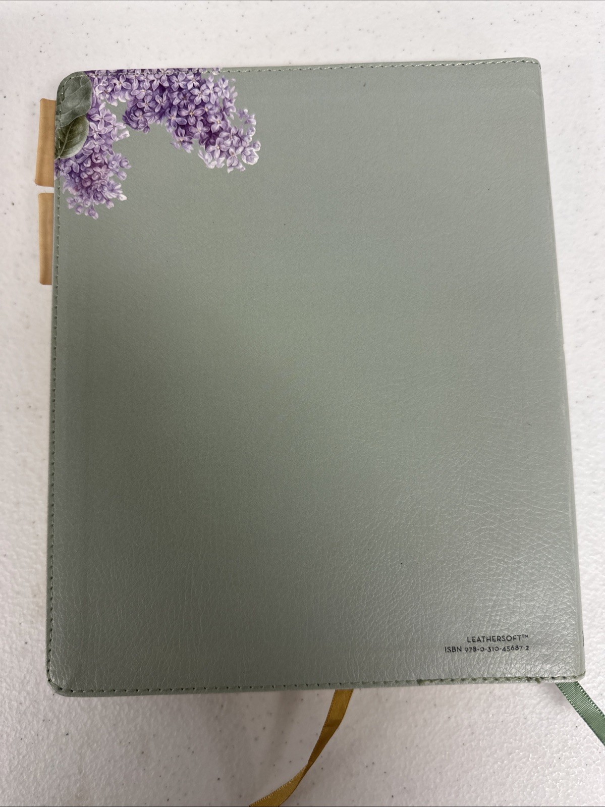 NASB, Artisan Collection Bible, Large Print, Leathersoft, Sage Floral, Red