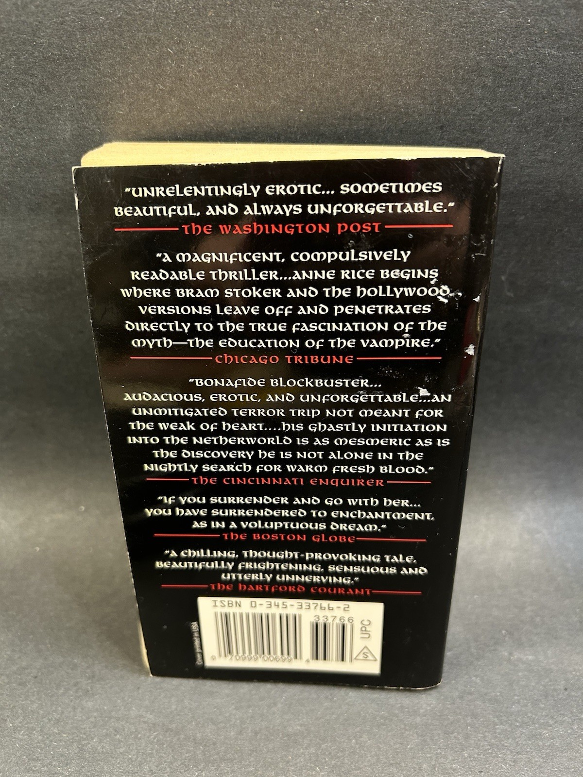 Interview with The Vampire By Anne Rice Paperback Book 1 Chronicles