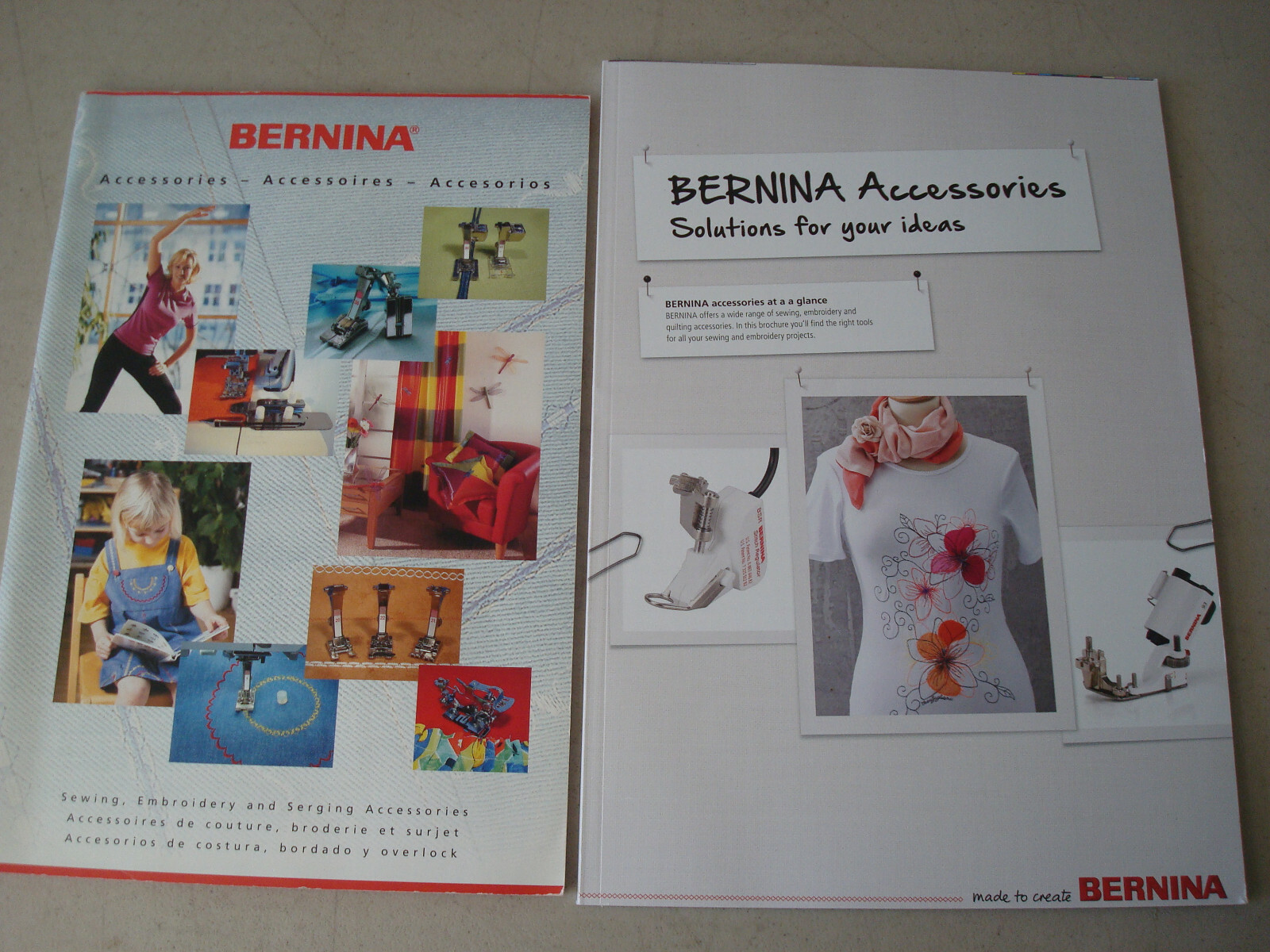 BERNINA SEWING EMBROIDERY SERGING ACCESSORIES BOOK & SOLUTIONS FOR YOUR IDEAS !!