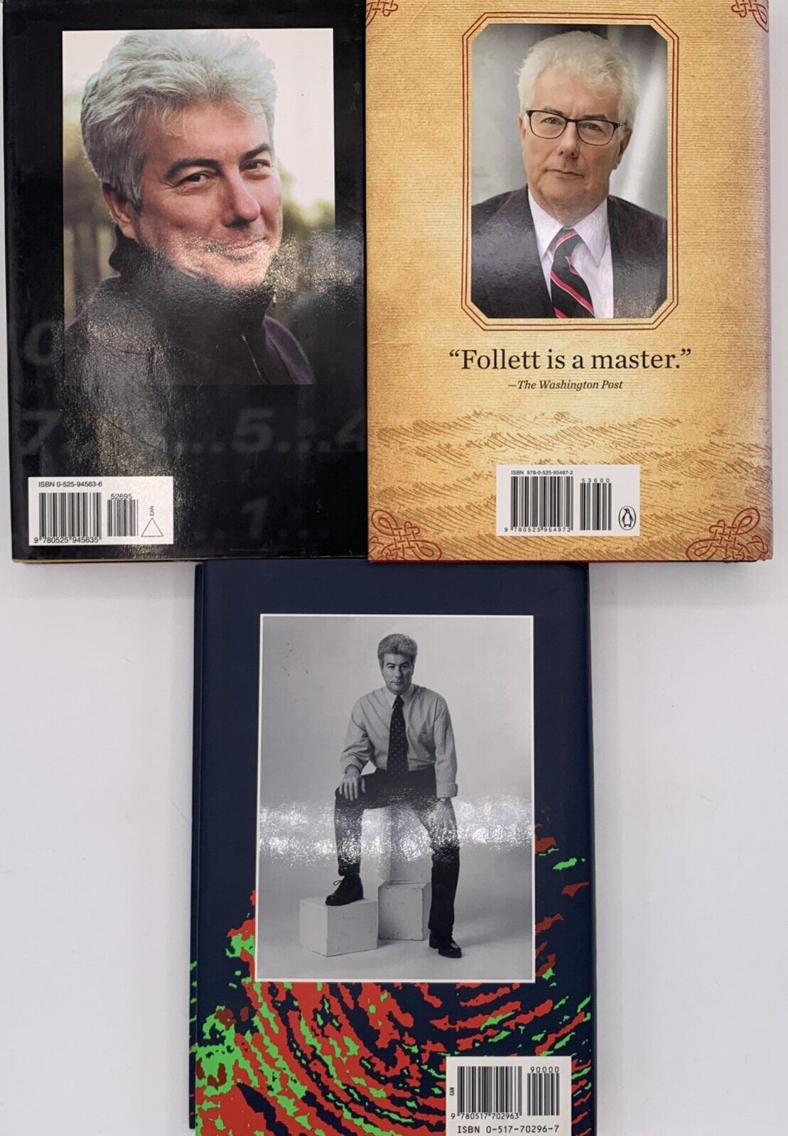 Three Novels by Ken Follett, Third Twin, Code to Zero & Column of Fire, HC B110