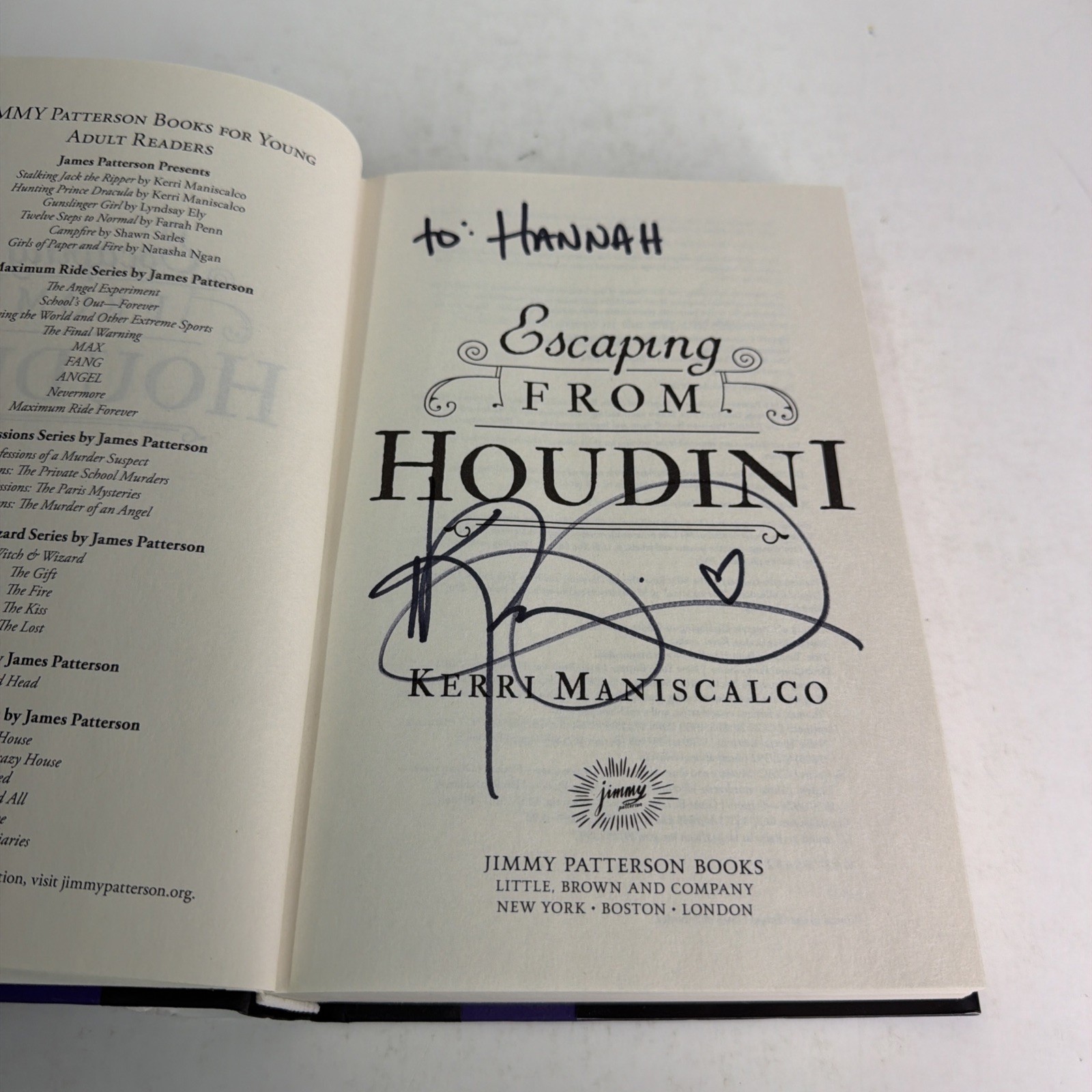 SIGNED Escaping From Houdini Kerri Maniscalco Special Edition Hardcover DJ