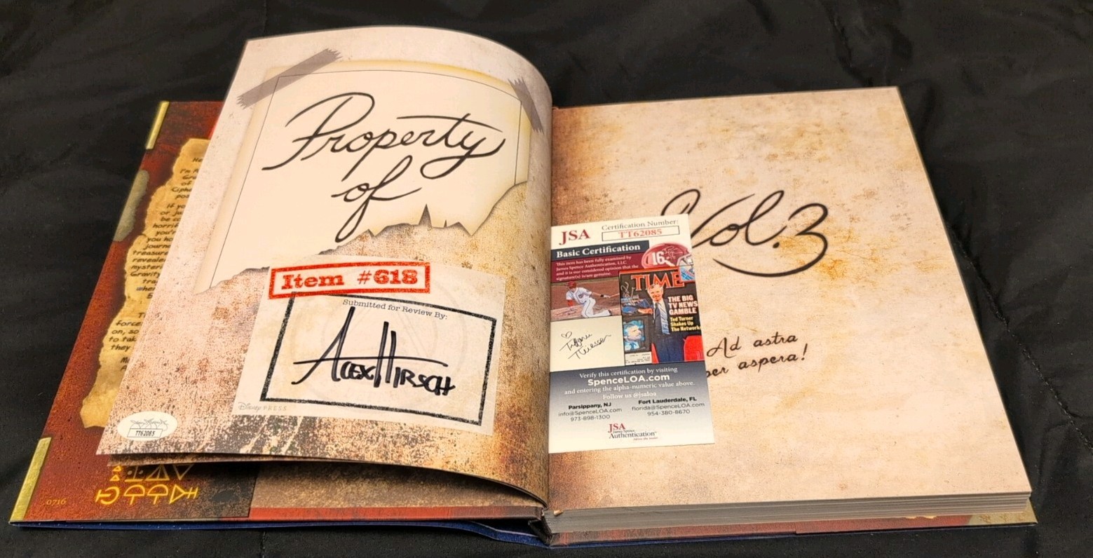 Gravity Falls Journal 3 Signed Alex Hirsch JSA Authenticated