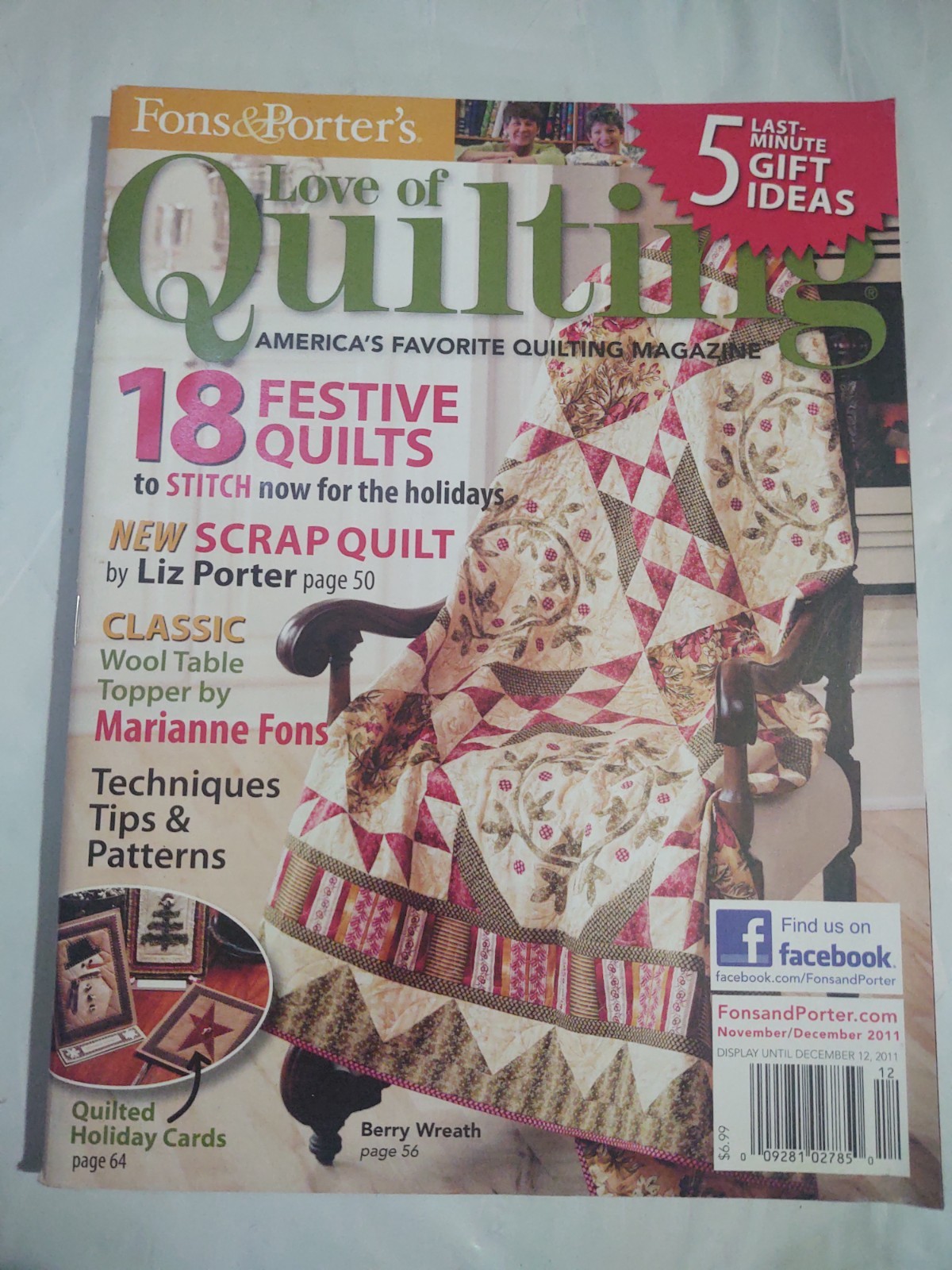 Best of Fons & Porter -Tabletop Quilts Paperback with ten magazines included lot