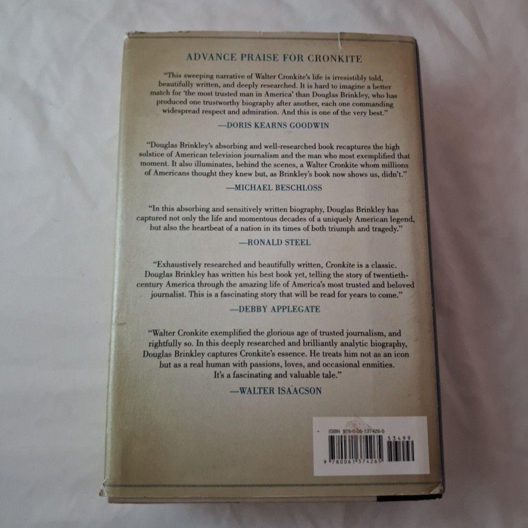 Cronkite By Douglas Brinkley (2012, Hardcover 1st Edition, Biography Journalism)