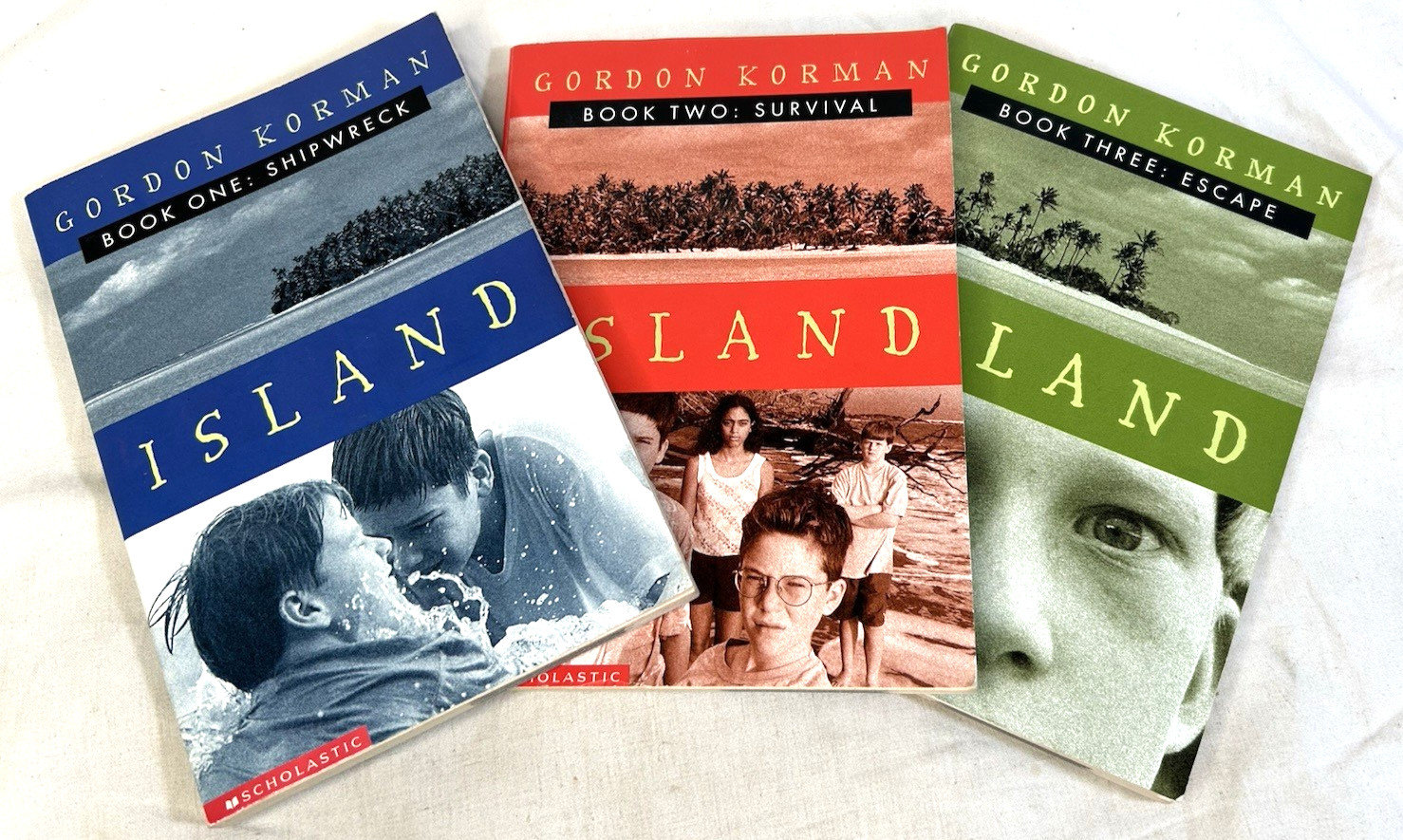 Vintage Gordon Korman Island Trilogy Set 3 Shipwreck Survival Escape Paperback