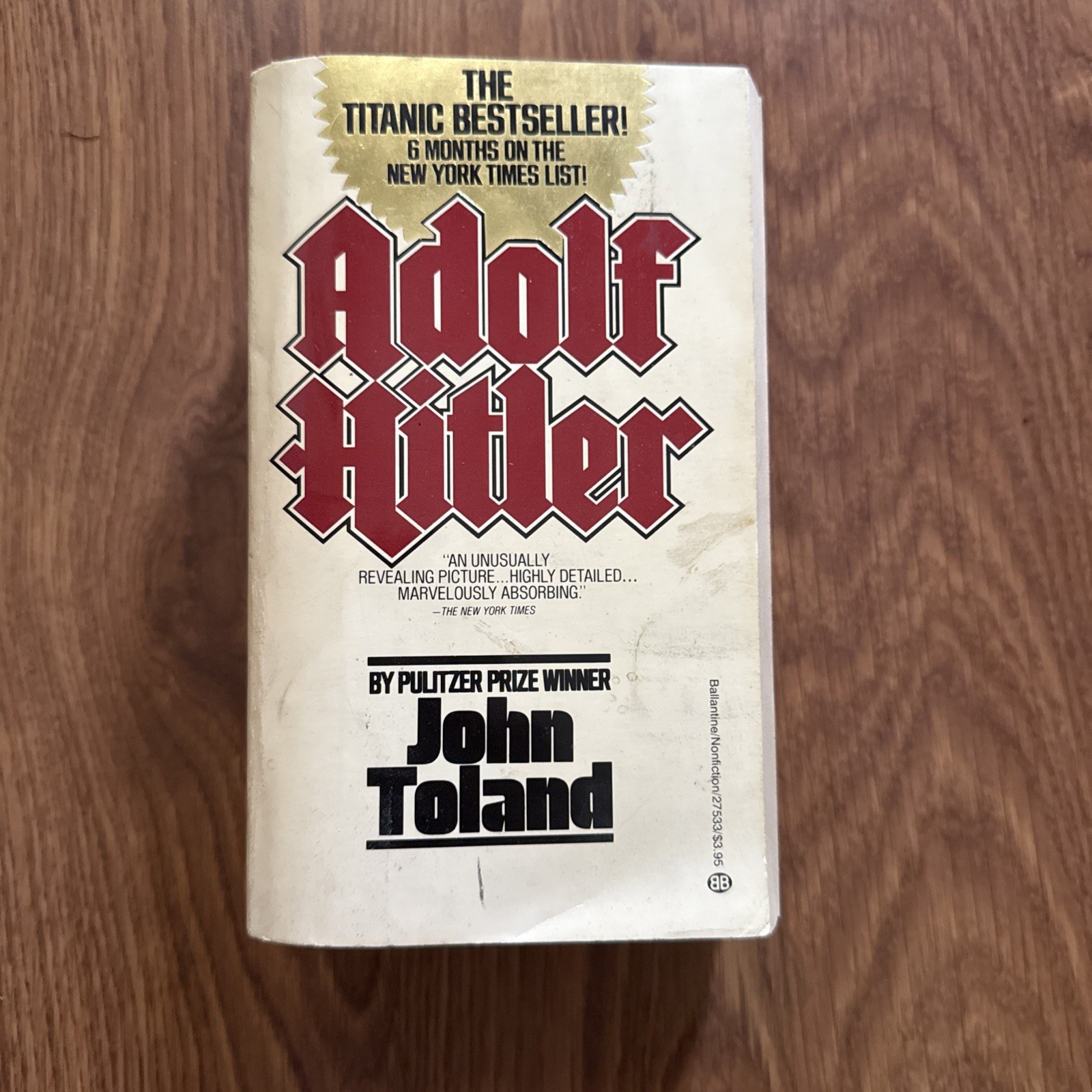 Adolf Hitler by John Toland Vintage Paperback 1977 Ballantine