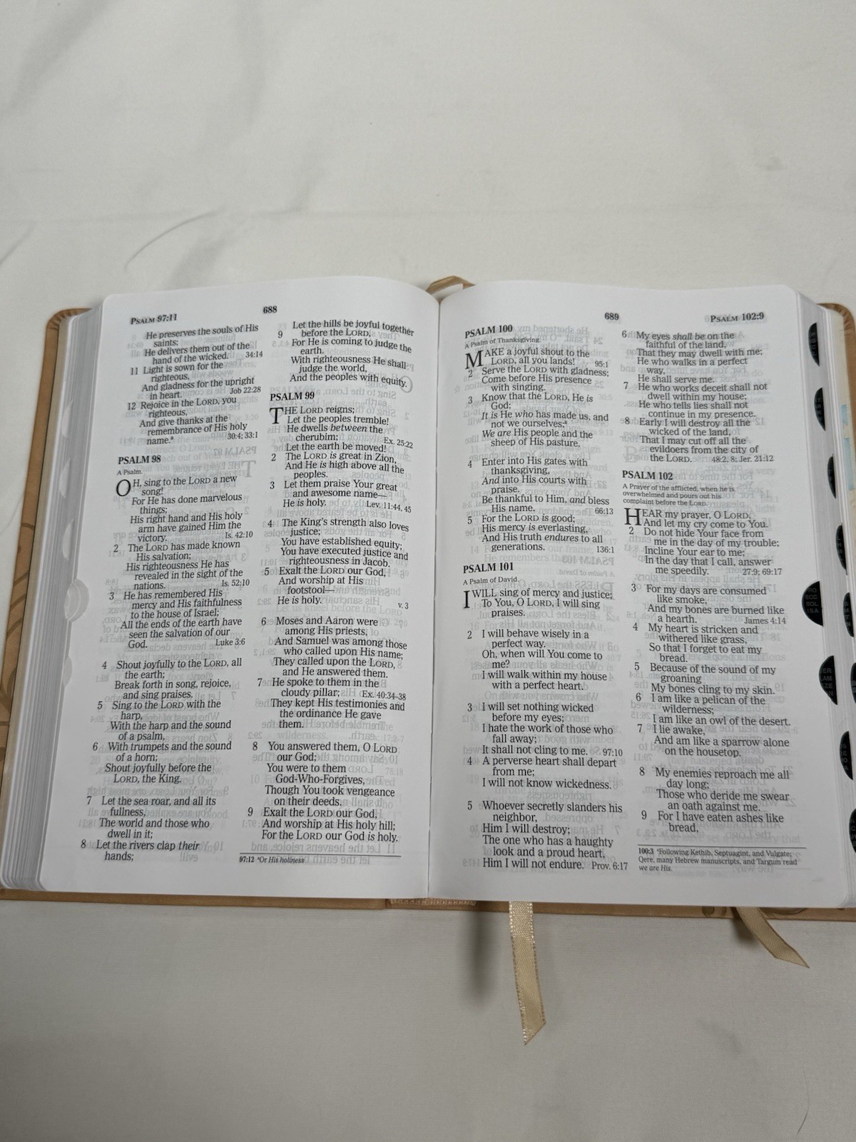 NKJV Holy Bible, Giant Print Reference Bible Brown Leather-Soft