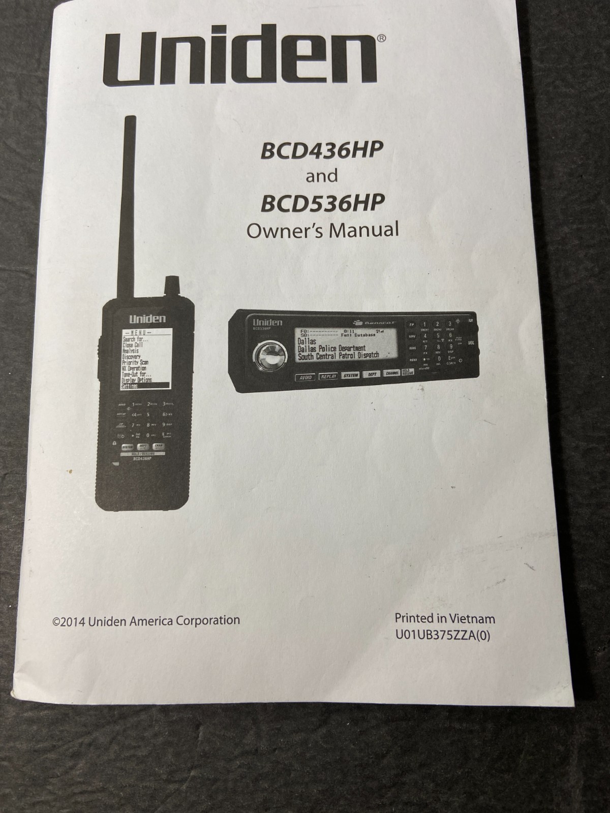 Original Uniden BCD436HP and BCD536HP User Operators Manual USER Guide 93 PGS