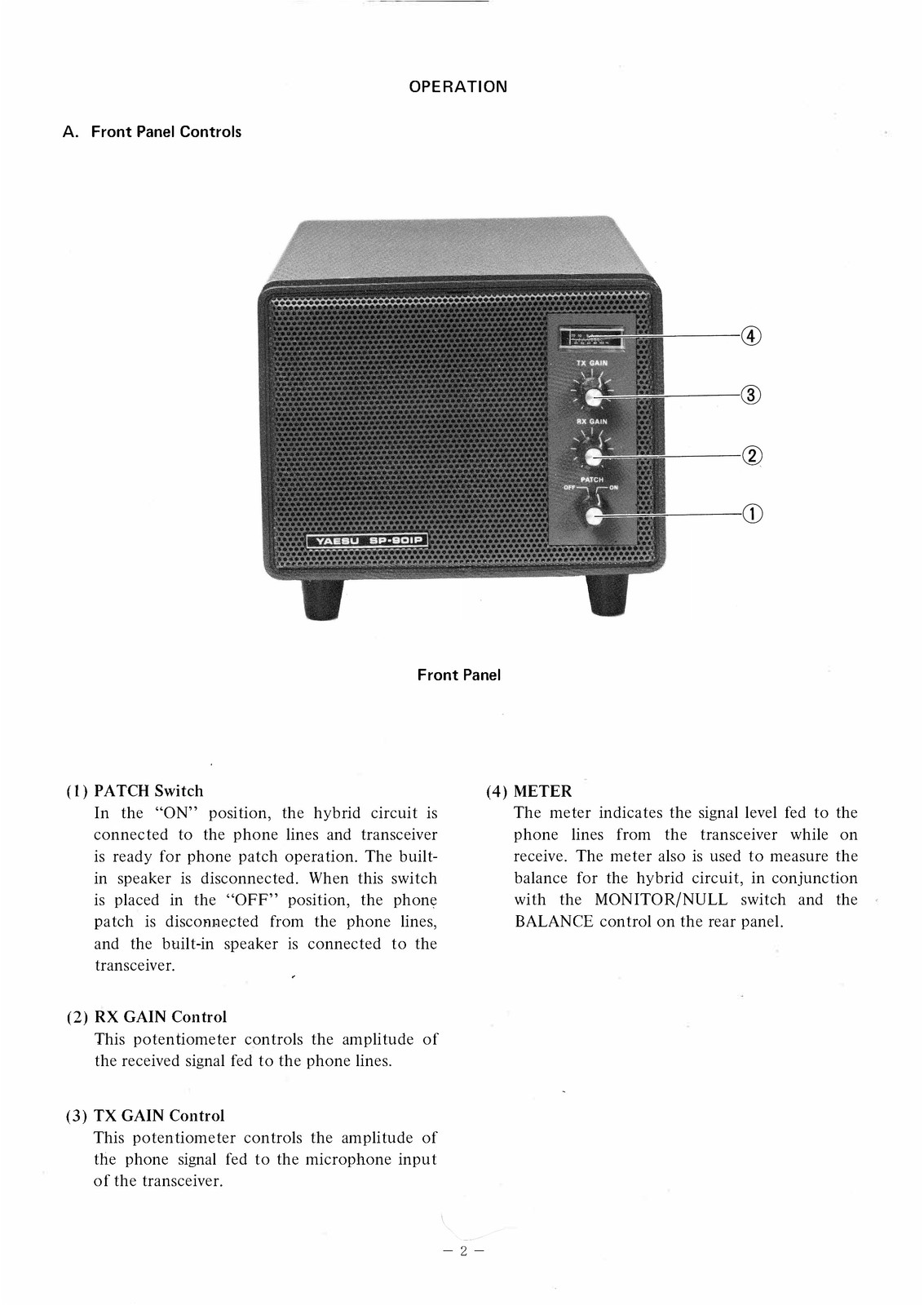 YAESU SP-901P Speaker User Manual – STEEL WIRE BOUND – PROTECTIVE COVERS